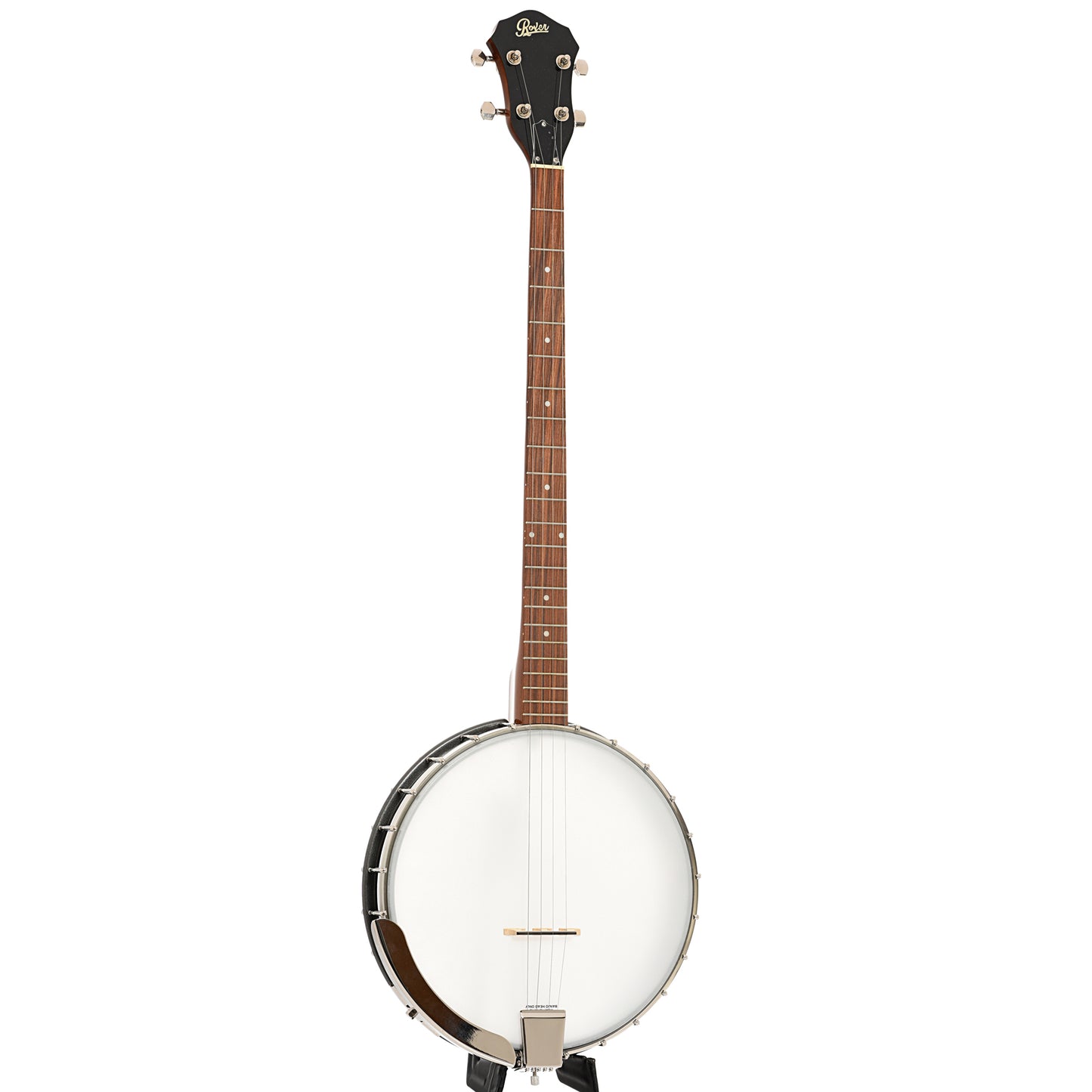 Full front and side of Rover RB-20P Plectrum Openback Banjo (recent)