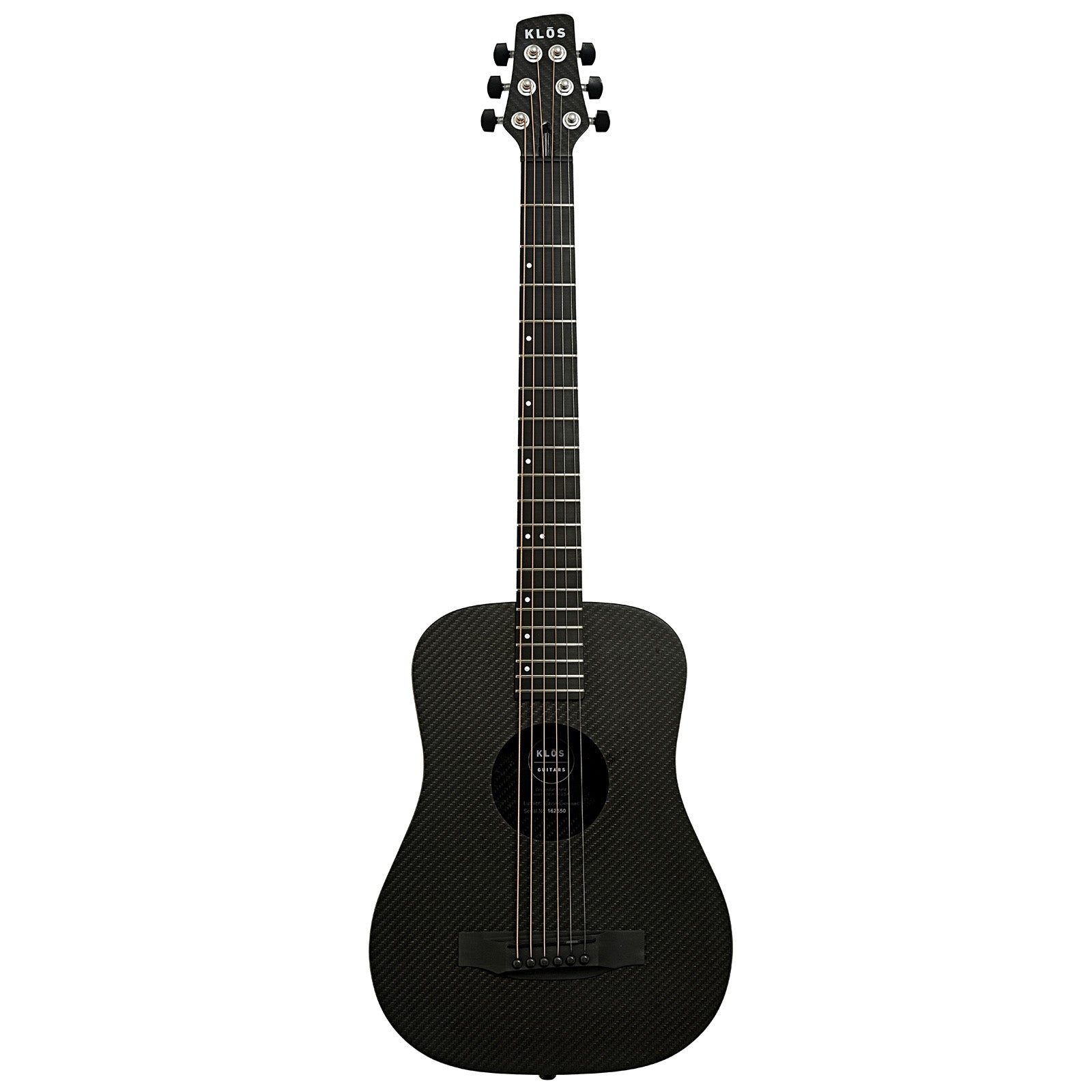 Full front of KLOS Full Carbon Acoustic-Electric Travel Guitar, B-Stock