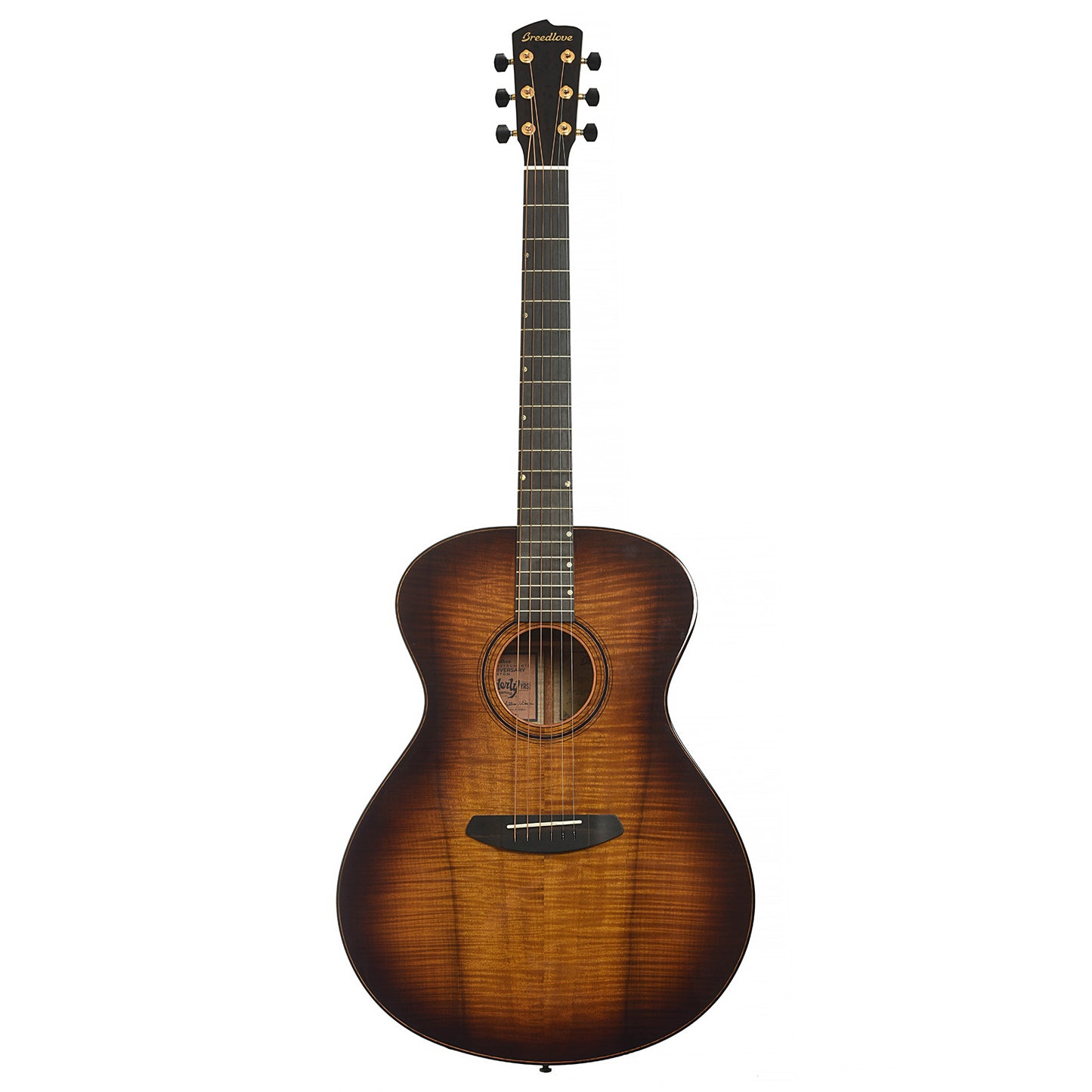 Full front of Breedlove Elderly 50th Anniversary Custom Concerto Acoustic Guitar