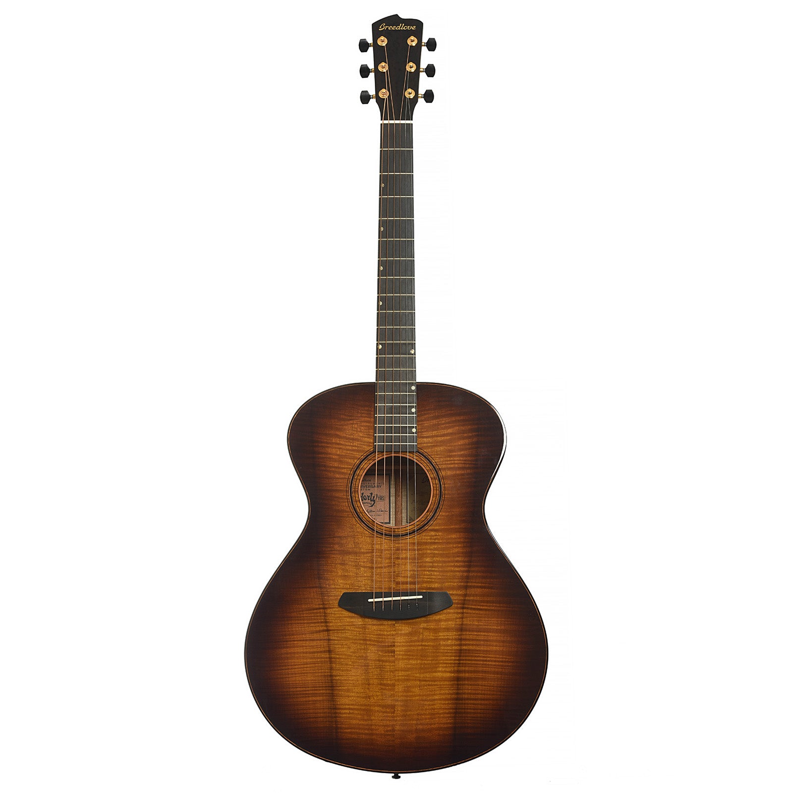 Full front of Breedlove Elderly 50th Anniversary Custom Concerto Acoustic Guitar