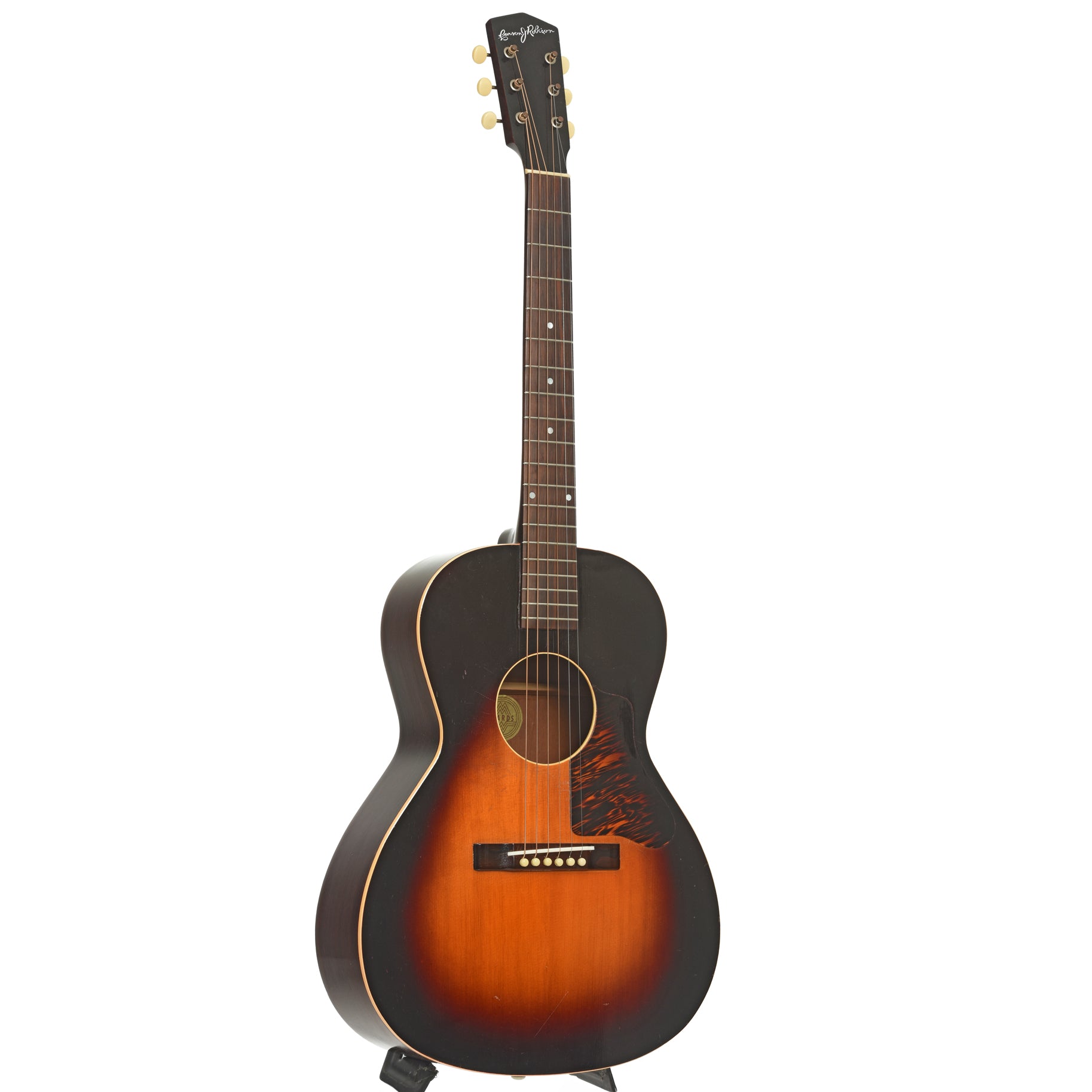 Full front and side of Carson J. Robison Model 1281 Acoustic Guitar