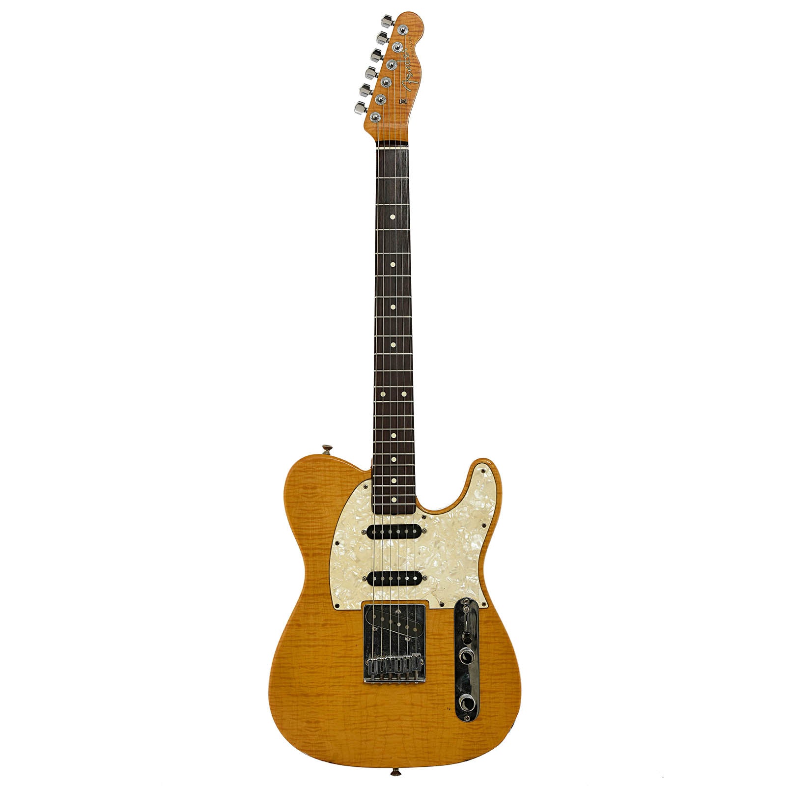Full front of Fender Telecaster Deluxe Fotoflame Electric Guitar