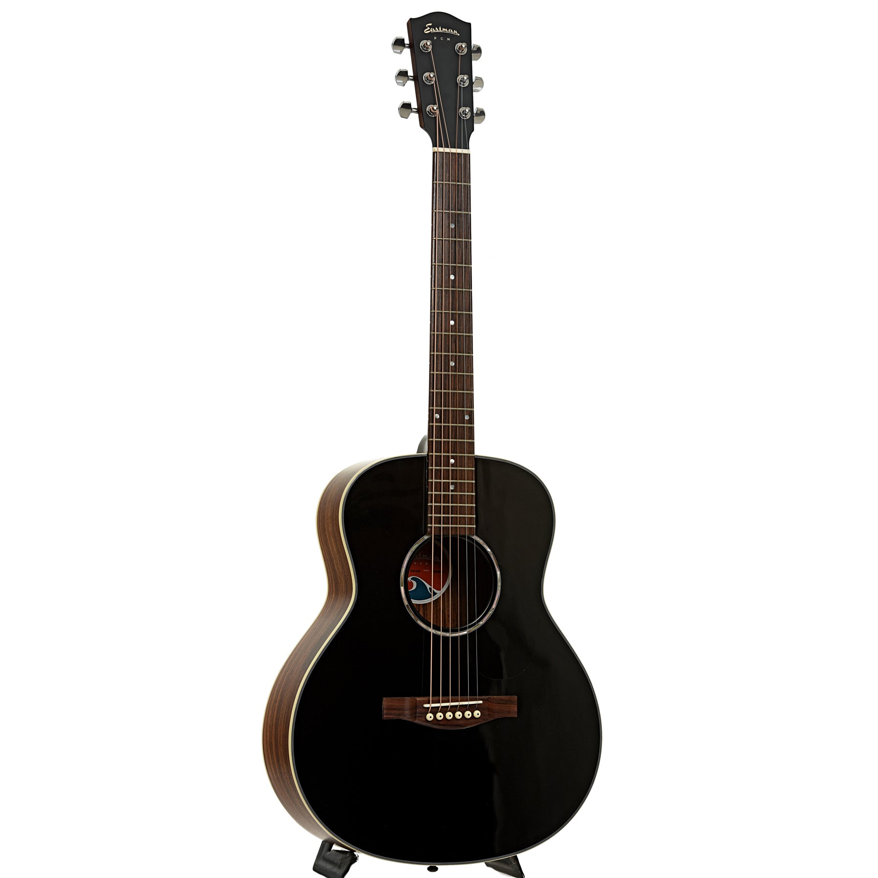 Eastman PCH2-TG Acoustic Guitar & Gigbag, Black Top – Elderly