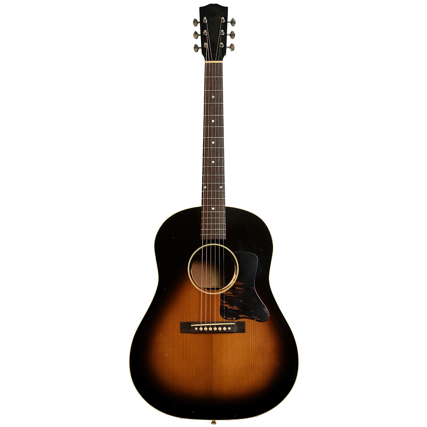 Full front of  Pre-War Guitars Co. Slope Shoulder Dreadnought Acoustic Guitar, Shadetop, Level 1.5 Aging 