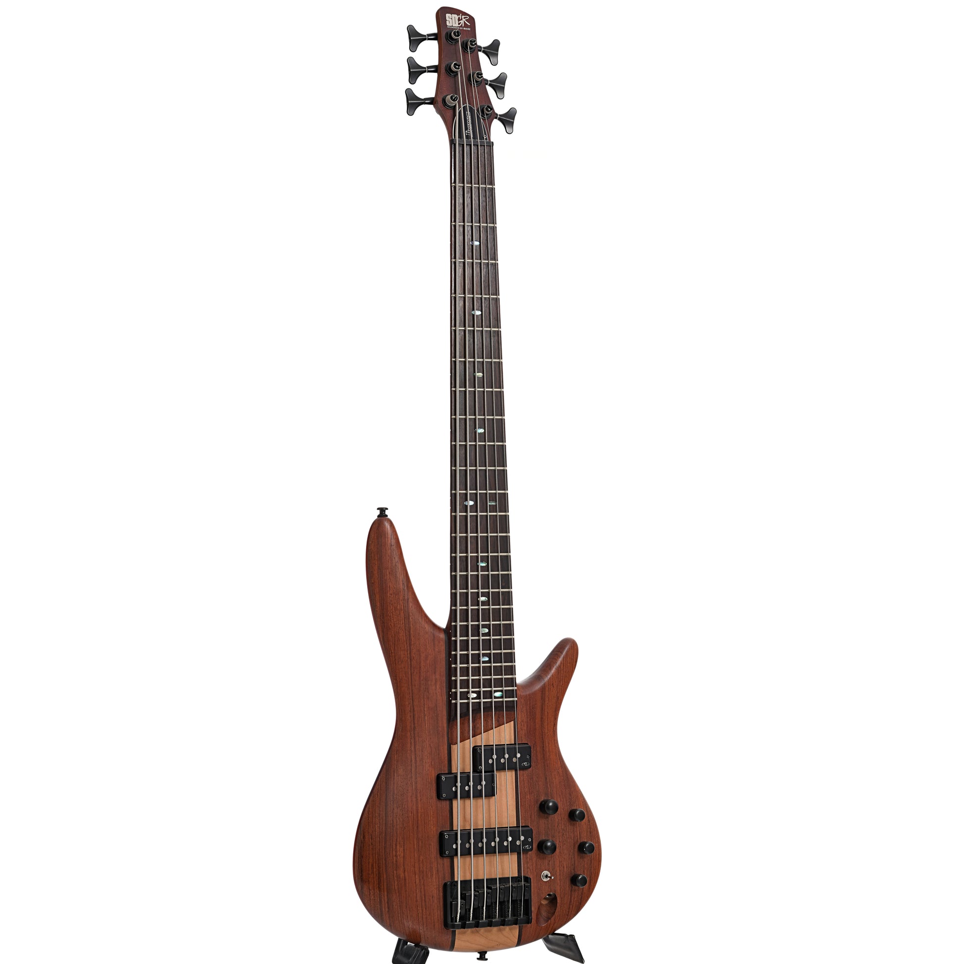 Full front and side of Ibanez ST756 6-String Electric Bass (2010s)
