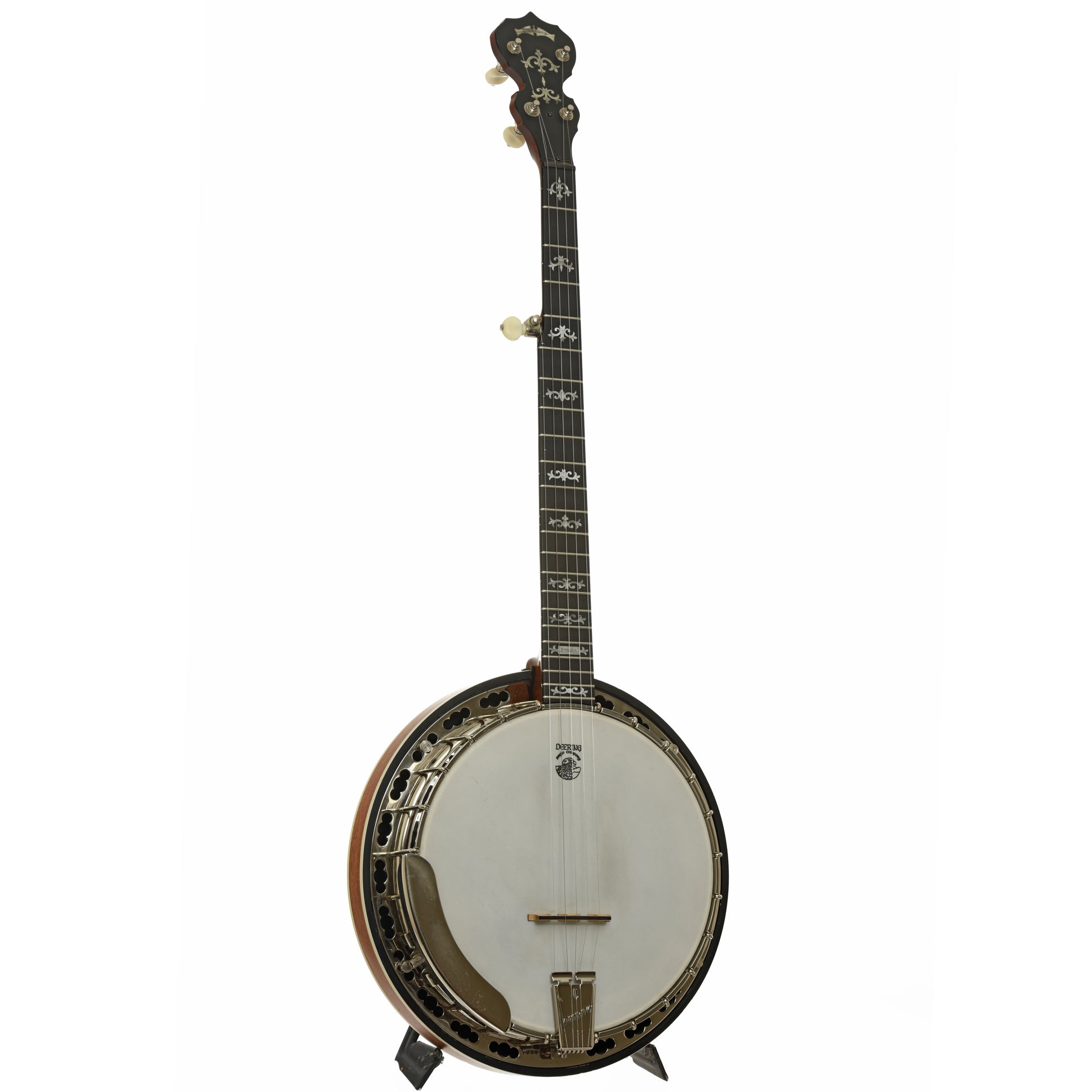 Front and side of Deering Sierra Resonator Banjo 