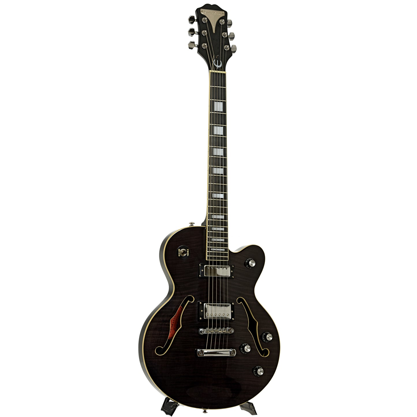 Full front and side of Epiphone Alleykat Hollowbody Electric Guitar