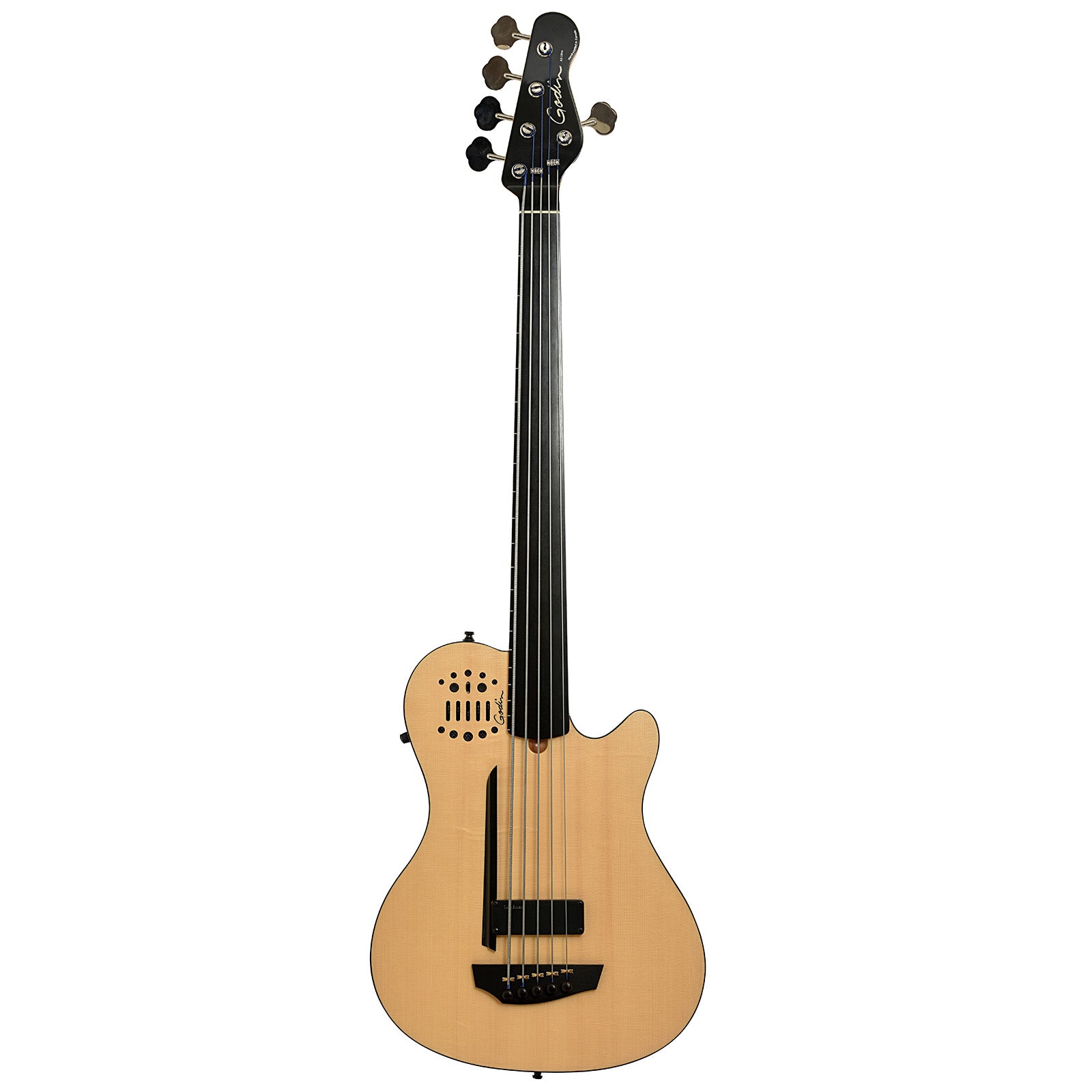 Full front of Godin A5 Ultra Fretless 5-String Acoustic-Electric Bass