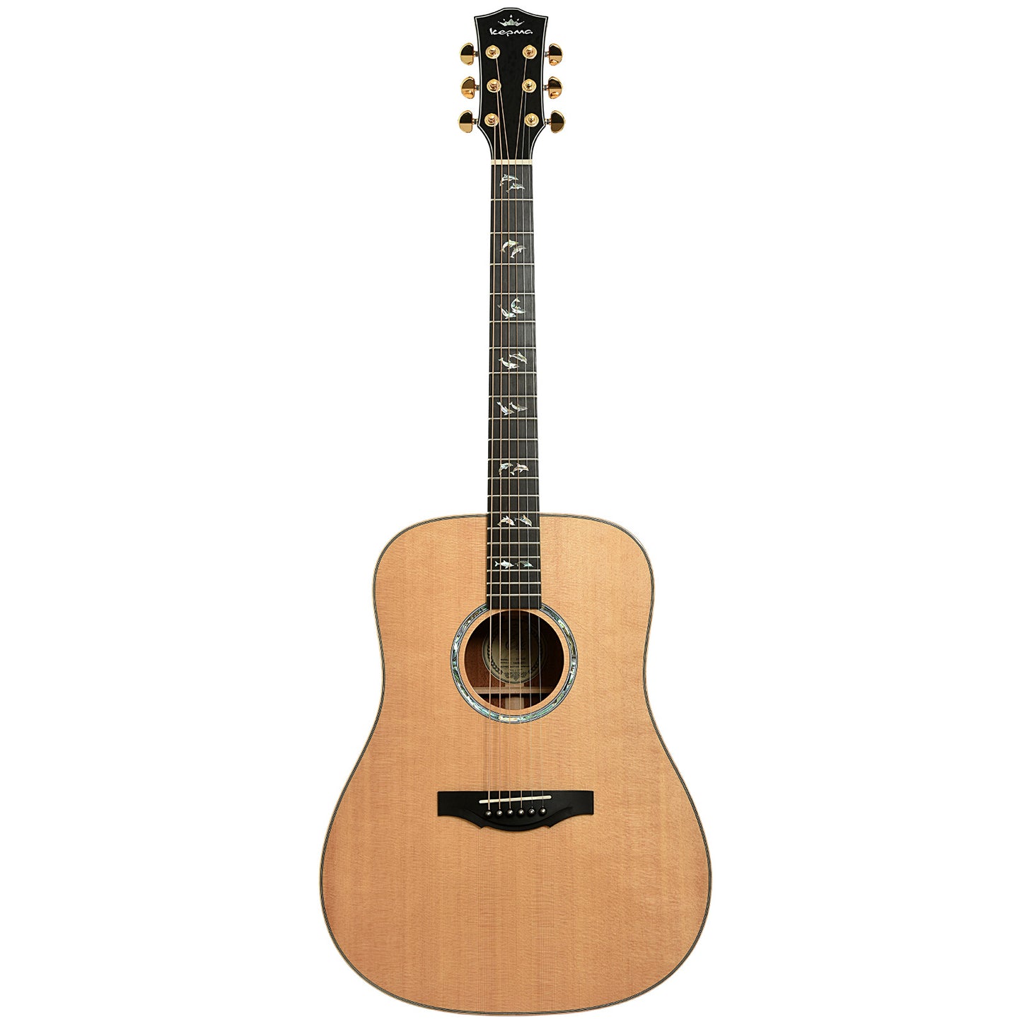 Full front of Kepma D1-130 Dreadnought Acoustic Guitar