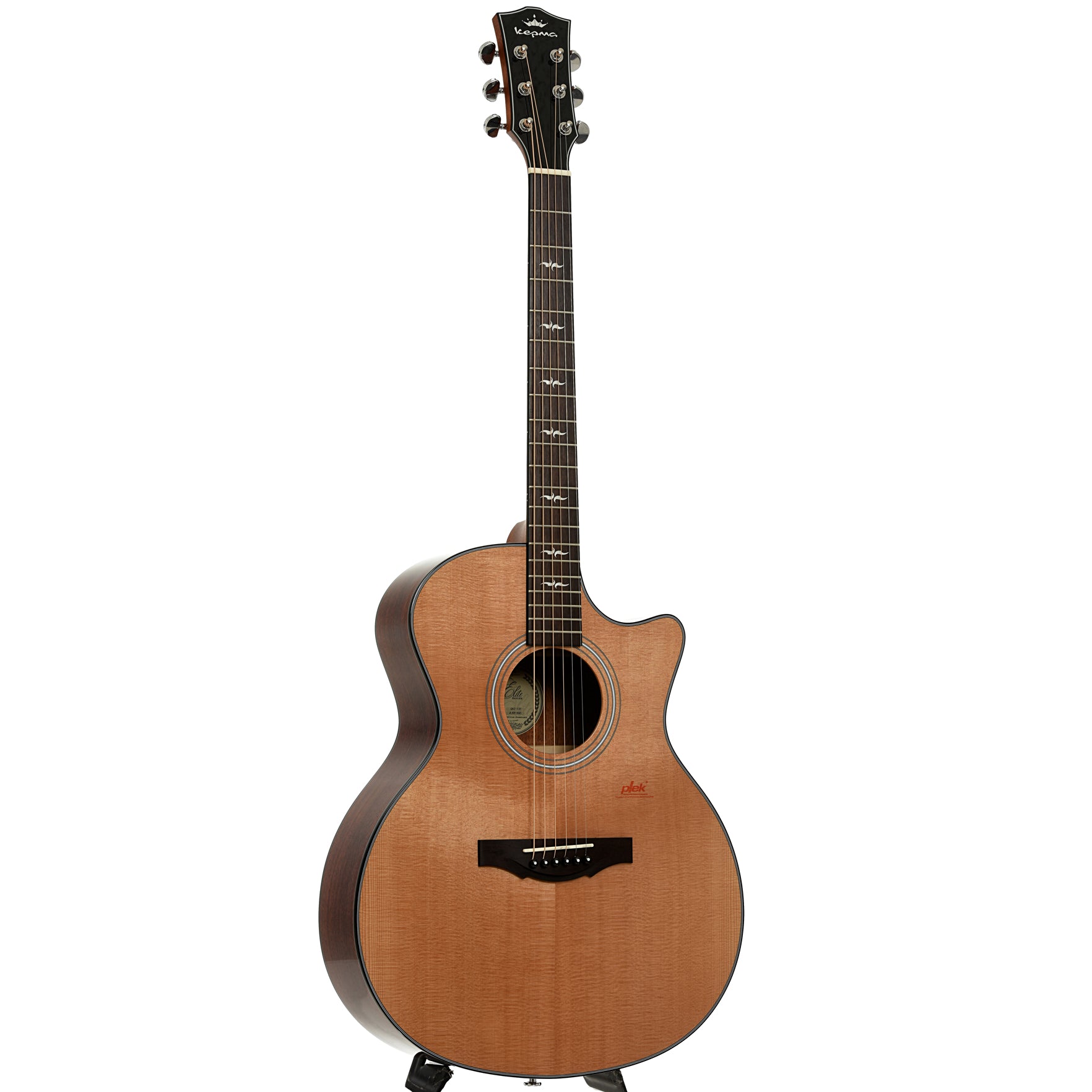 Full front and side of Kepma Elite GA2-131 Grand Auditorium Acoustic Guitar 