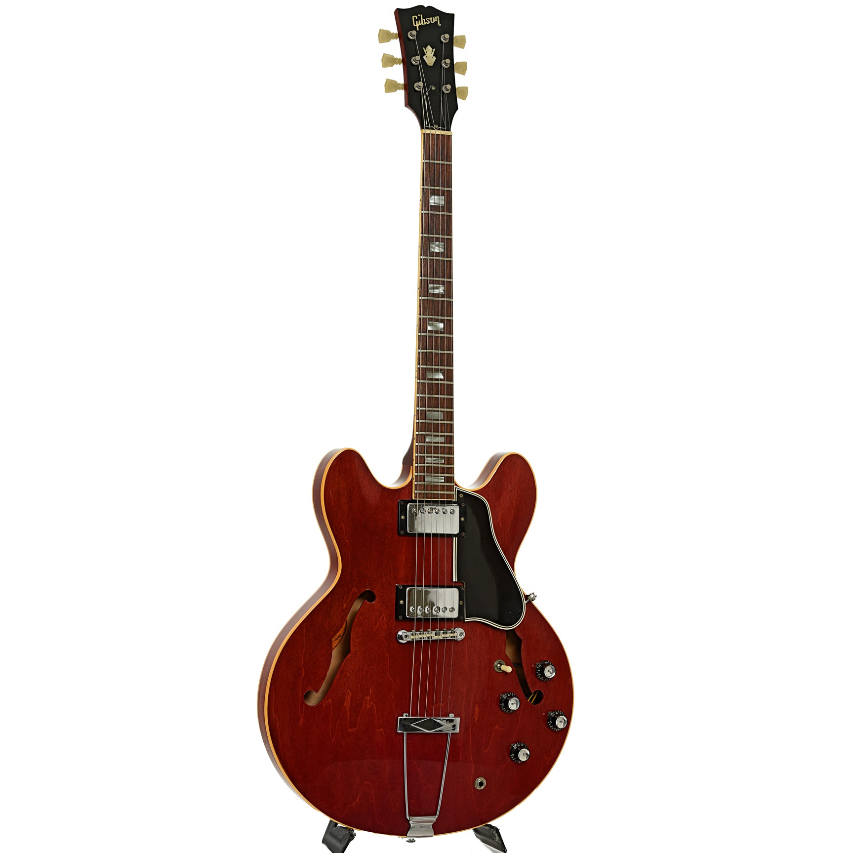 Full front and side of Gibson ES-335 Hollowbody Electric Guitar