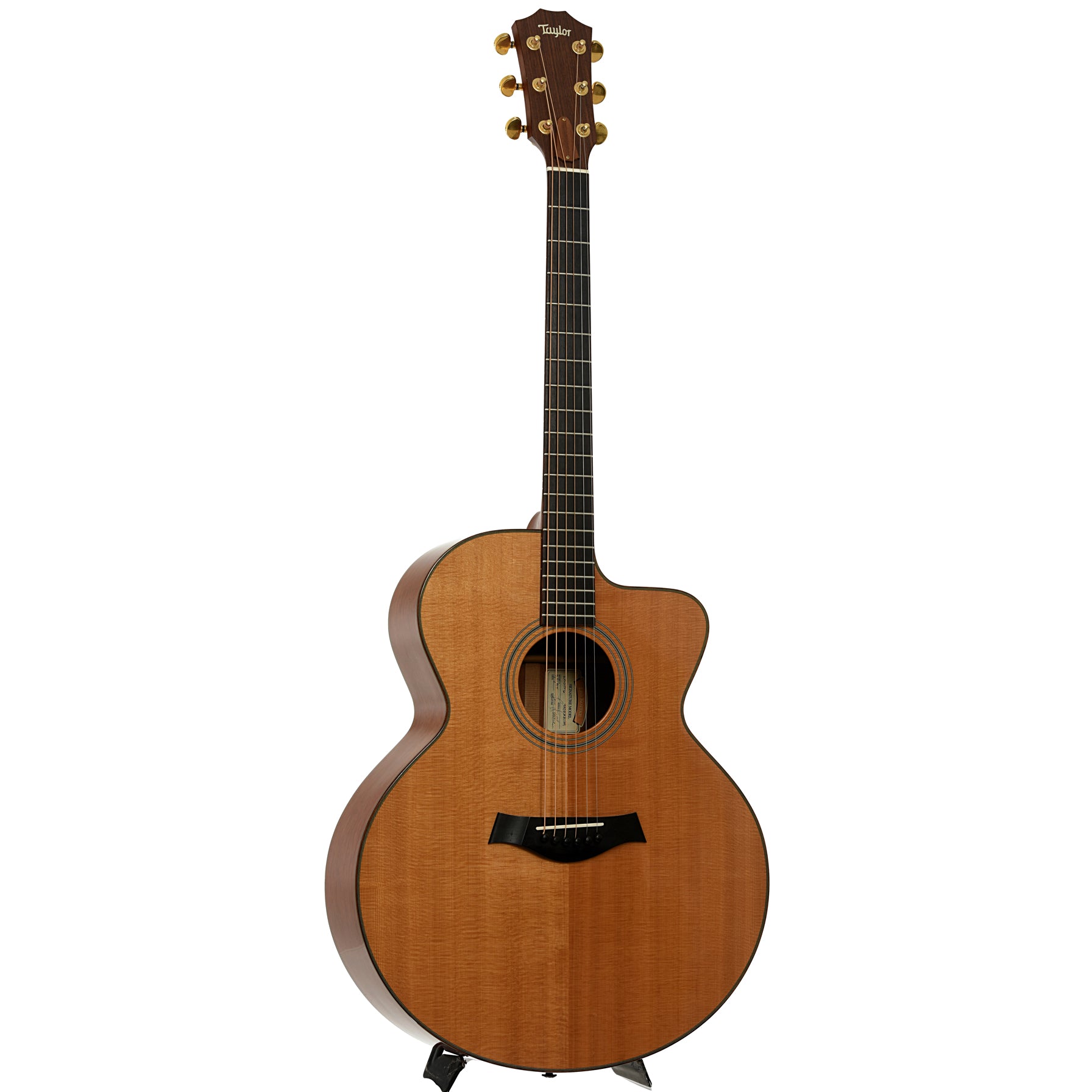 Full front and side of Taylor LKSM-6 Leo Kottke Signature Model