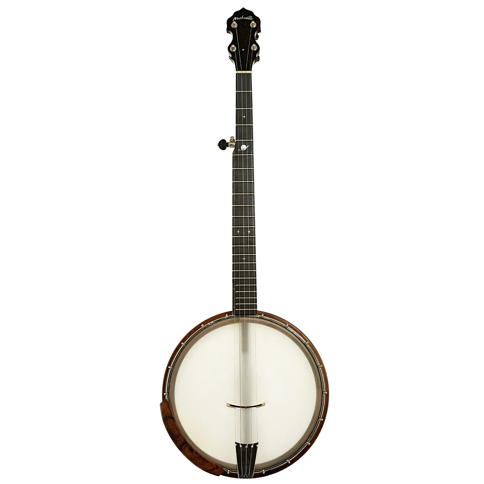Front of Nechville Atlas 12" Walnut Open Back Banjo