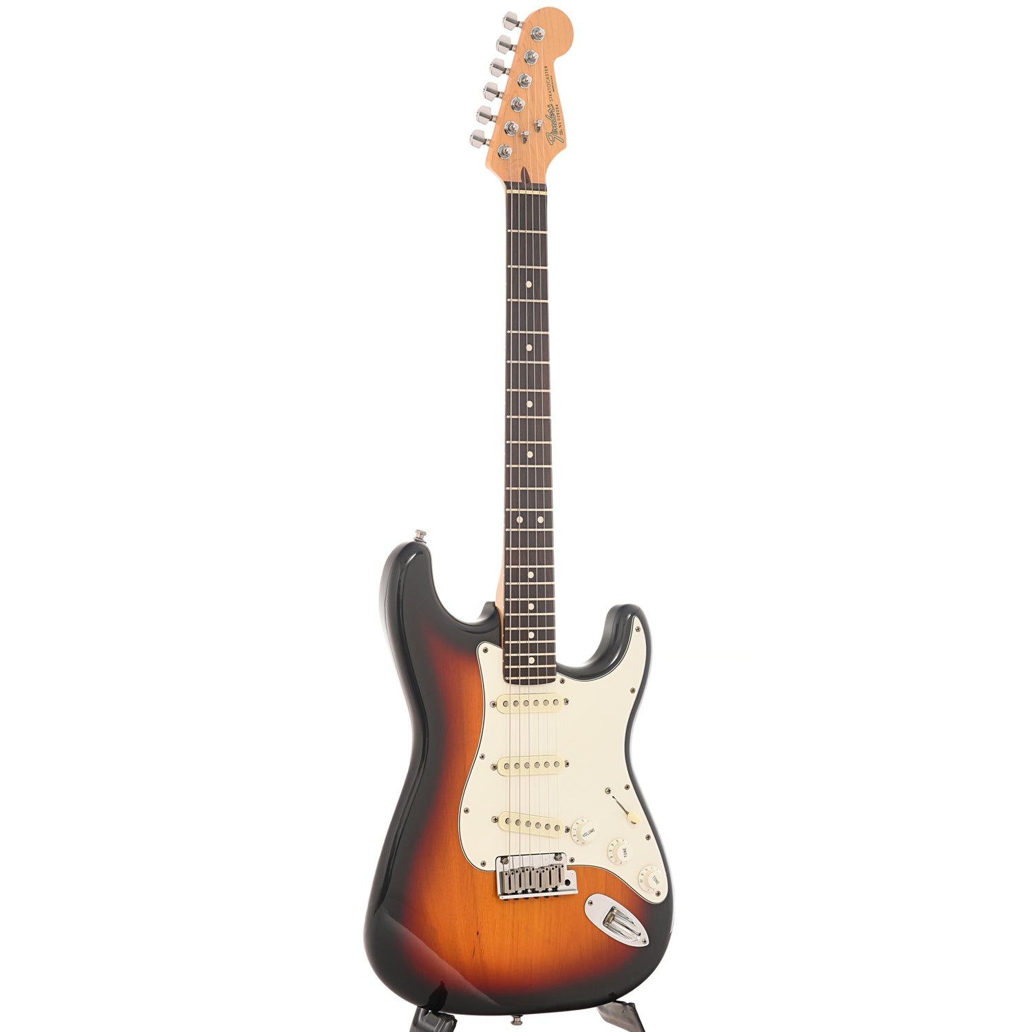 Full front and side of Fender American Standard Stratocaster