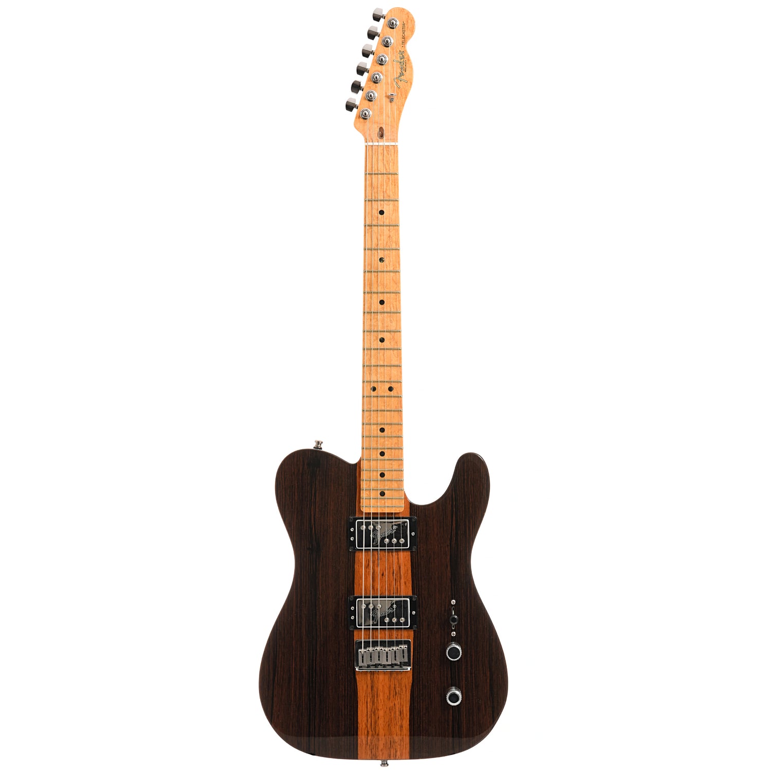 Full front of Fender Select Malaysian Blackwood Telecaster 