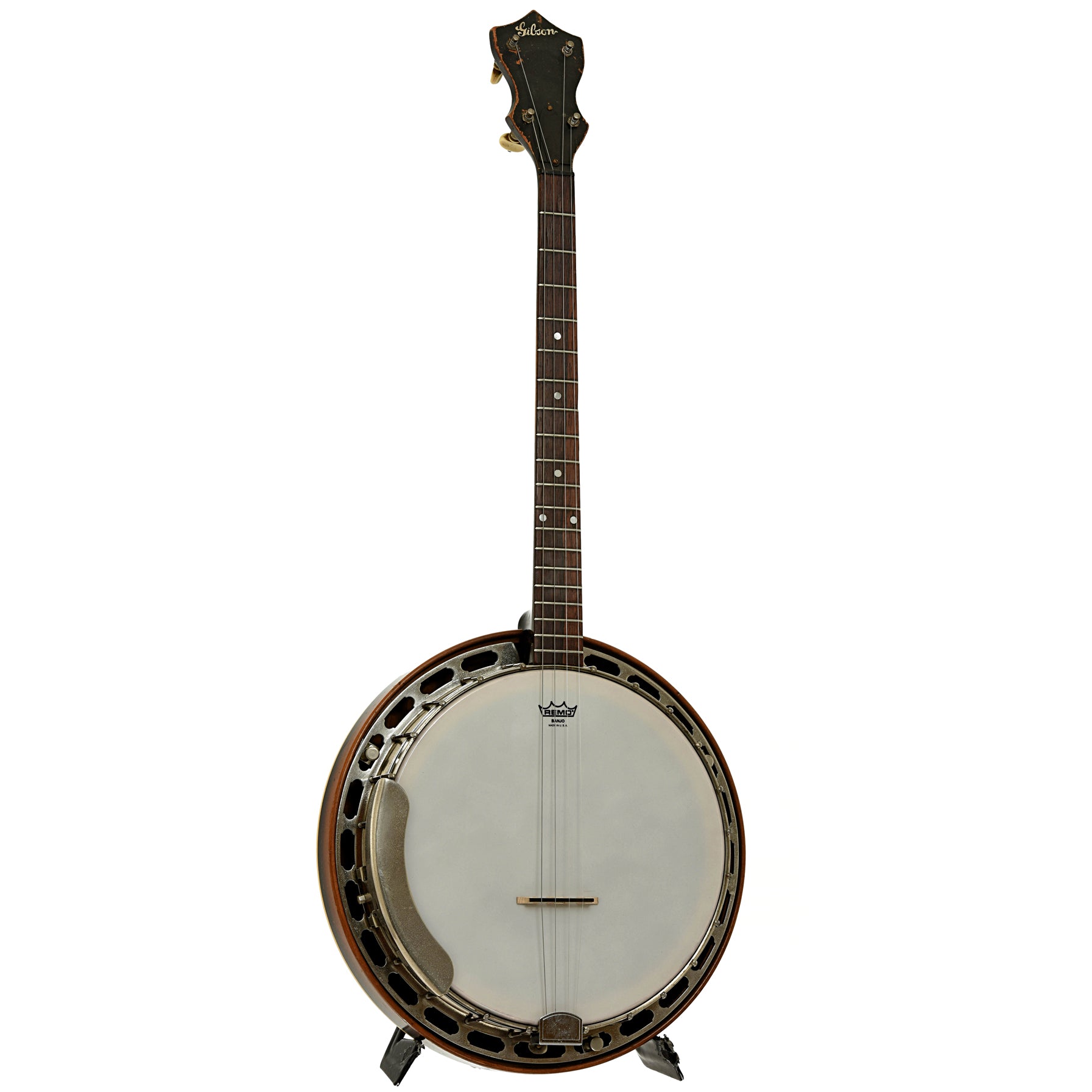 Full front and side of Gibson TB-00 Tenor Banjo