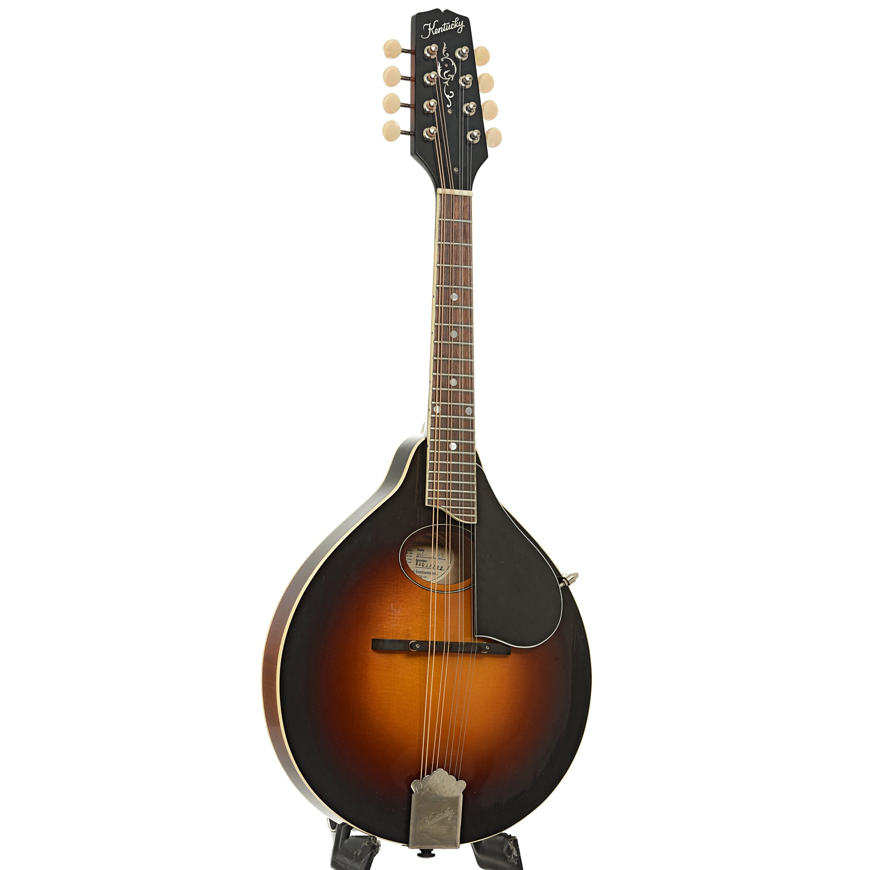 Full front and side of Kentucky KM-270 A-Style Oval-Hole Mandolin
