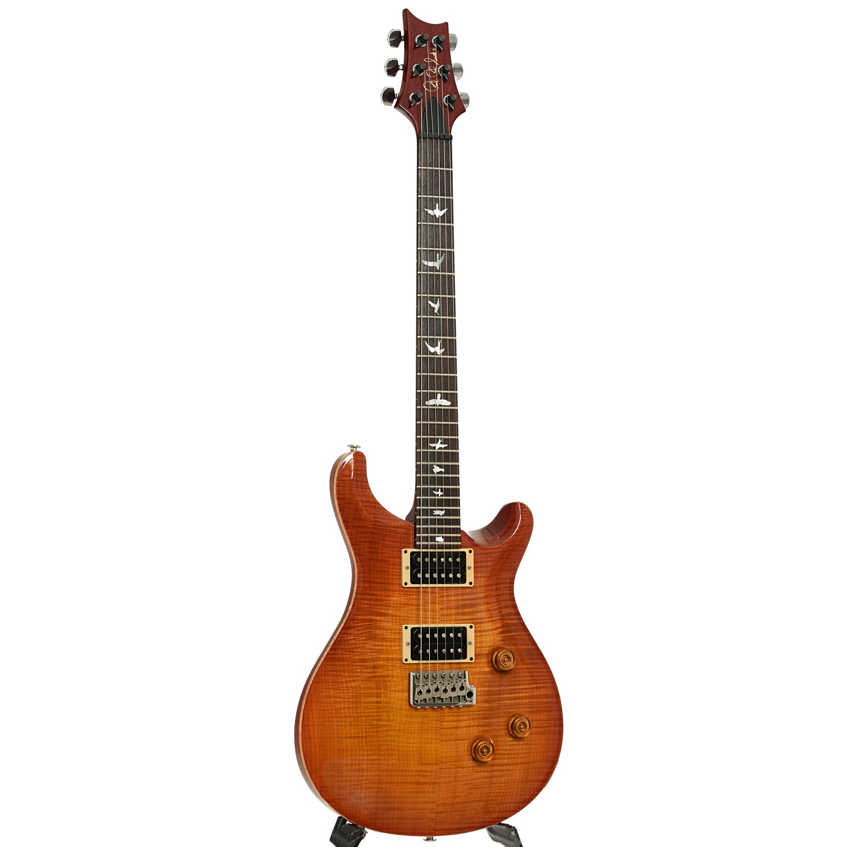 Full front and side of PRS Custom 24 10 Top Electric Guitar