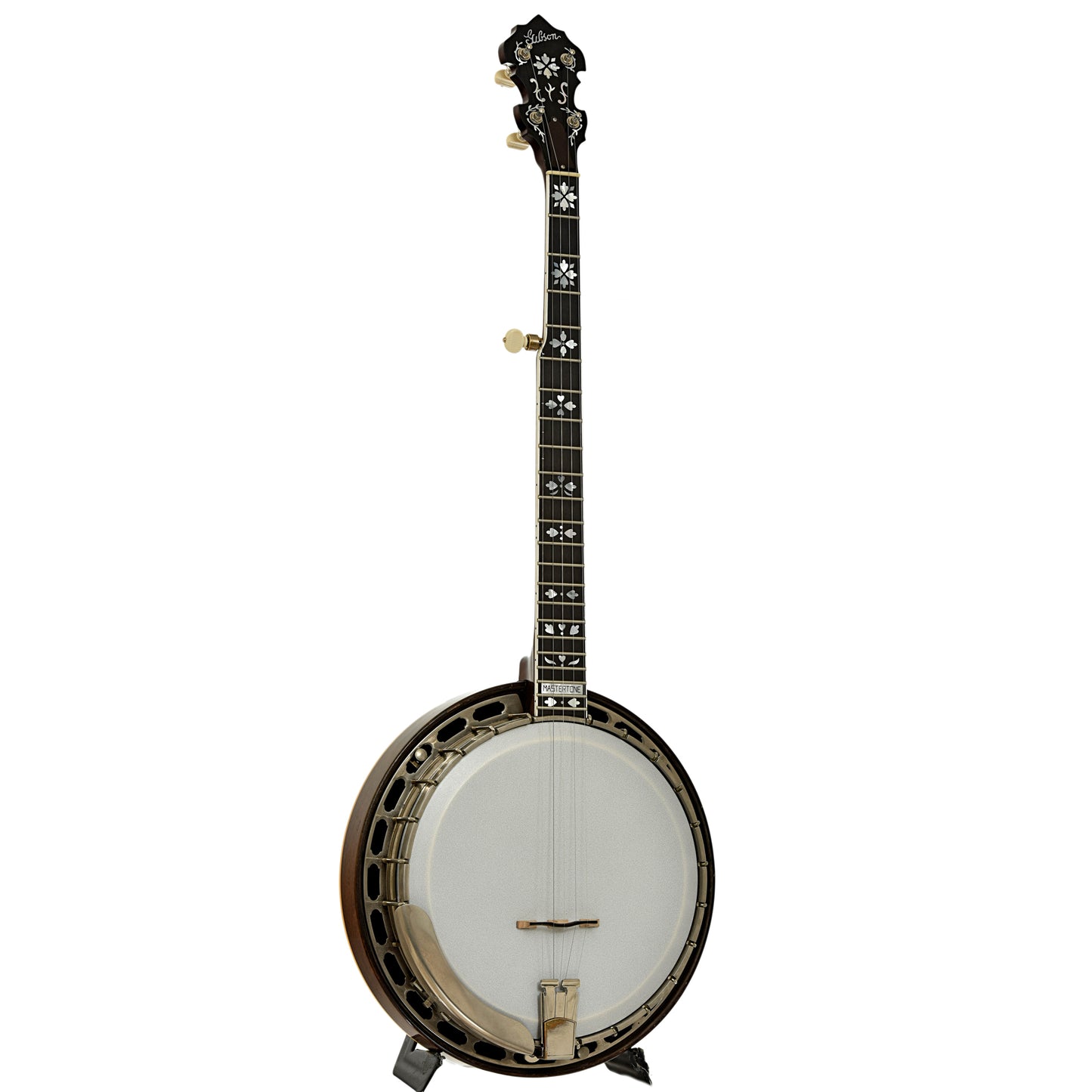 Full front and side of Gibson TB-100 Conversion Resonator Banjo