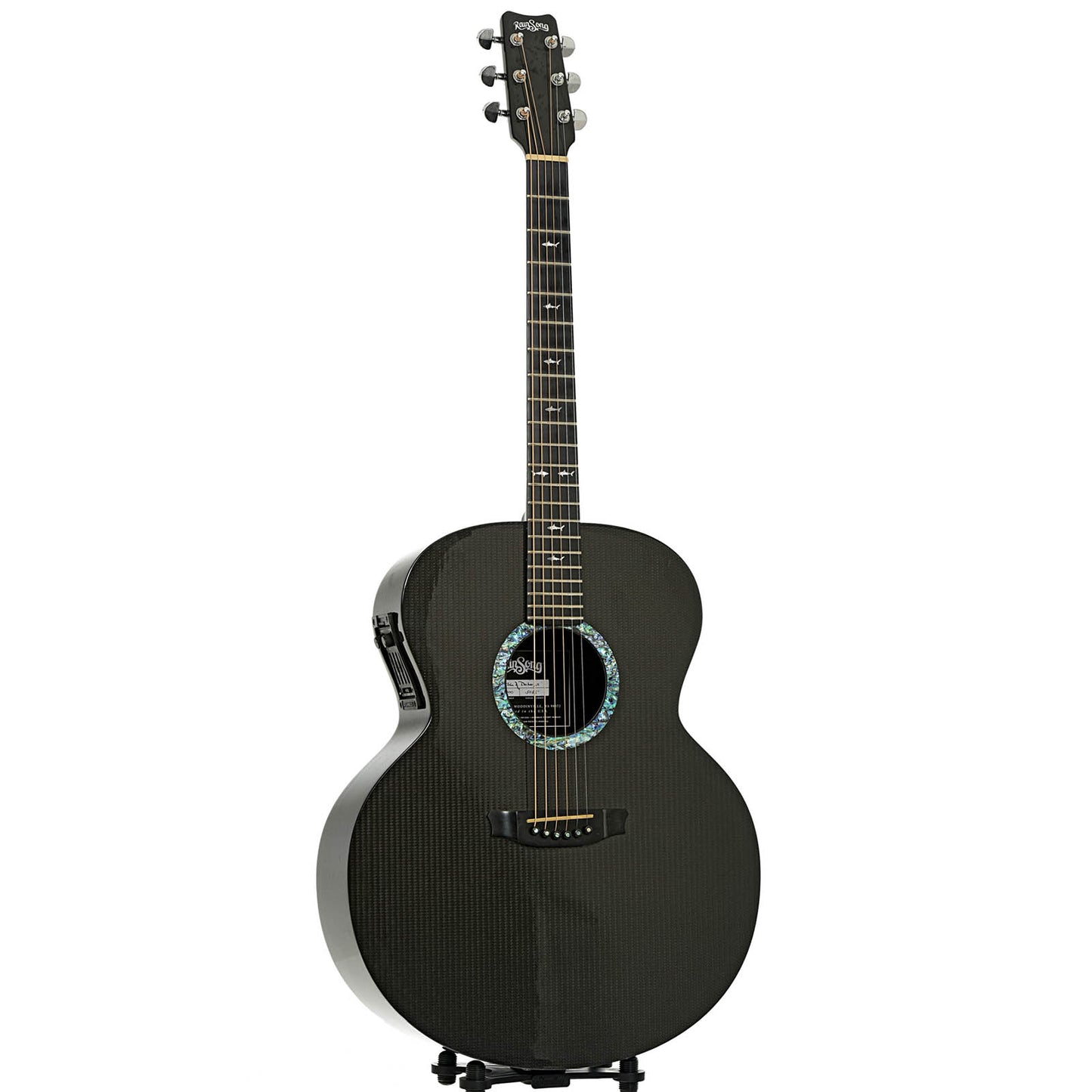 Full front and side of Rainsong JM1000 Jumbo Guitar 