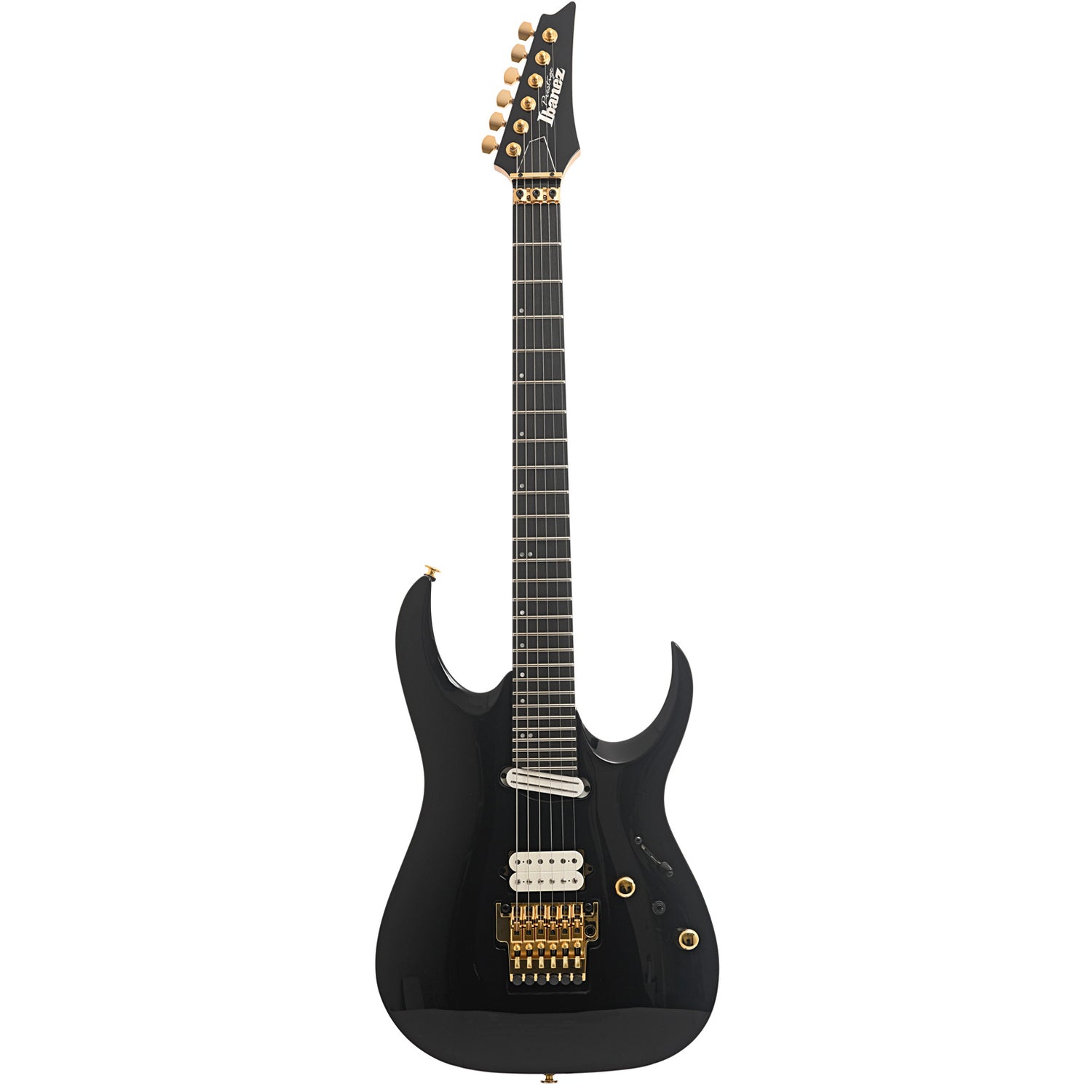 Full front of Ibanez Axe Design Lab Prestige Series RGA622XH Electric Guitar, Black