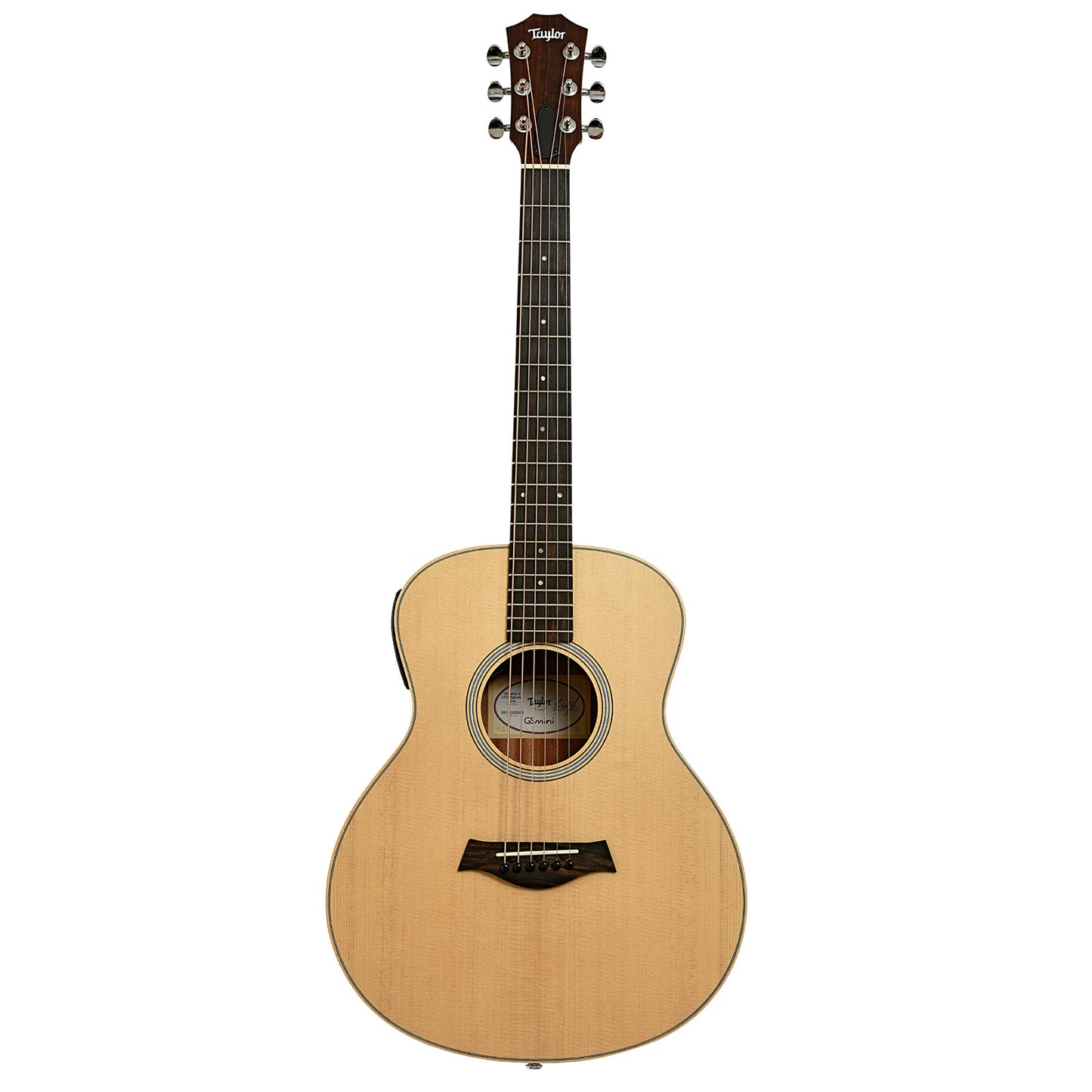 Full front of Taylor GS Mini-e LTD Figured Koa Acoustic Guitar