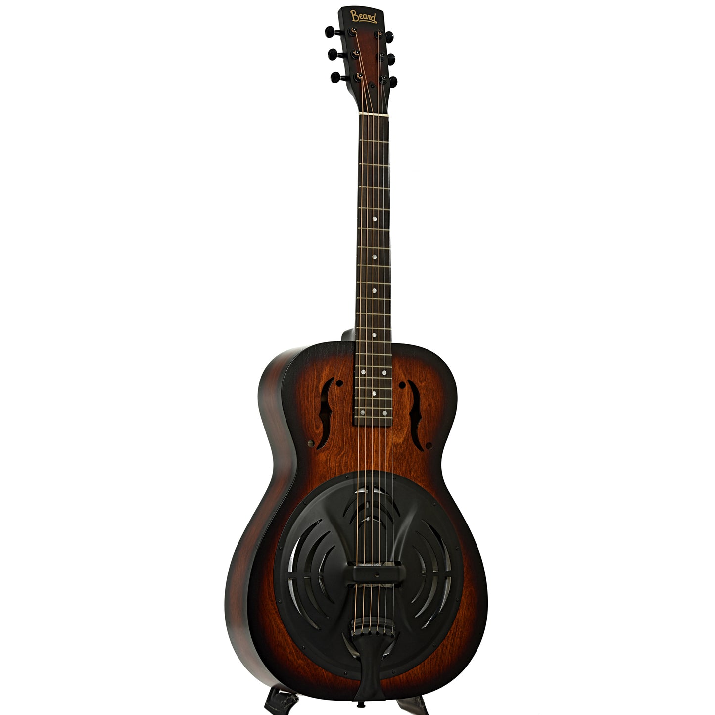 Full front and side of Beard RFB Radio Standard Resonator Guitar 