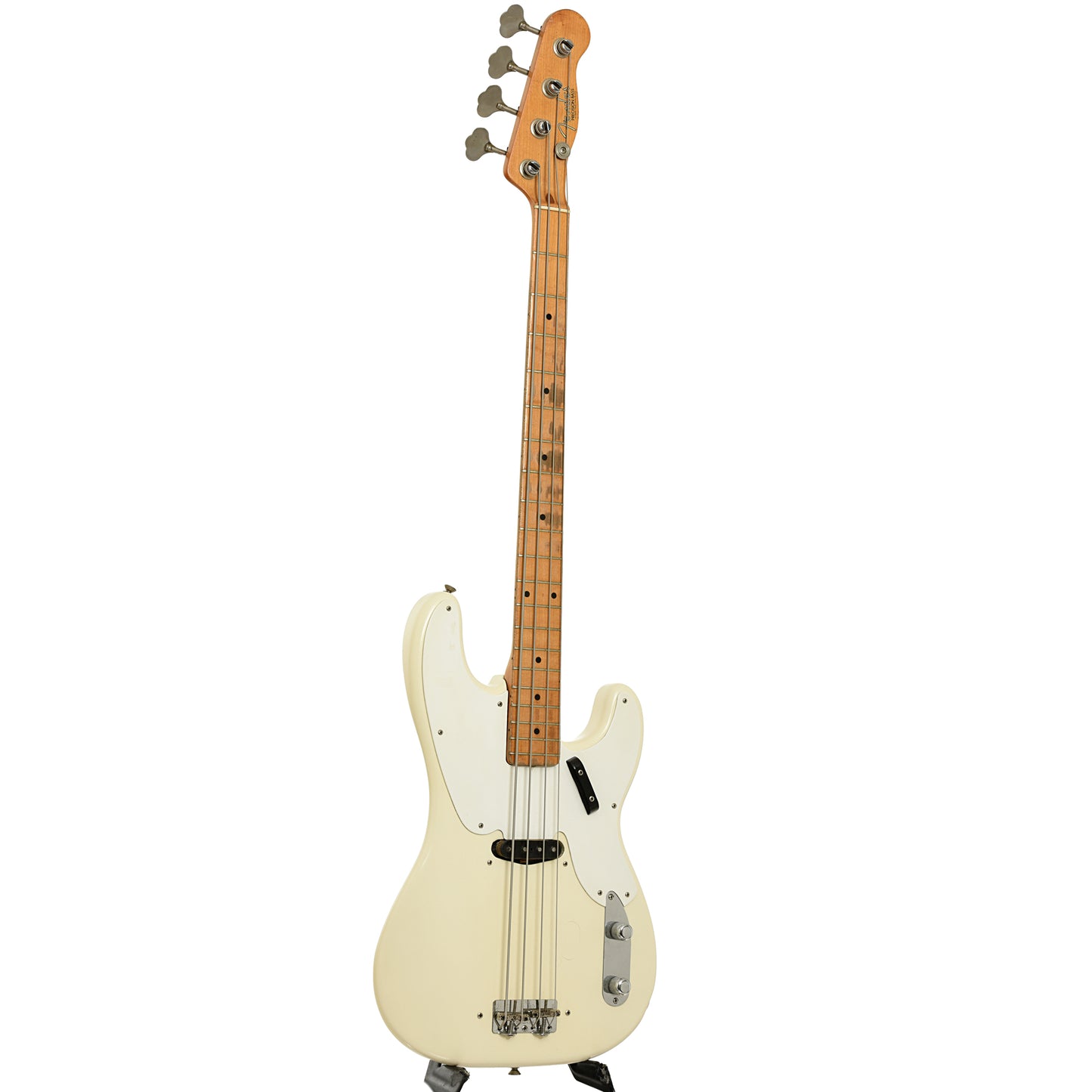 Full front and side of Fender Precision Bass 
