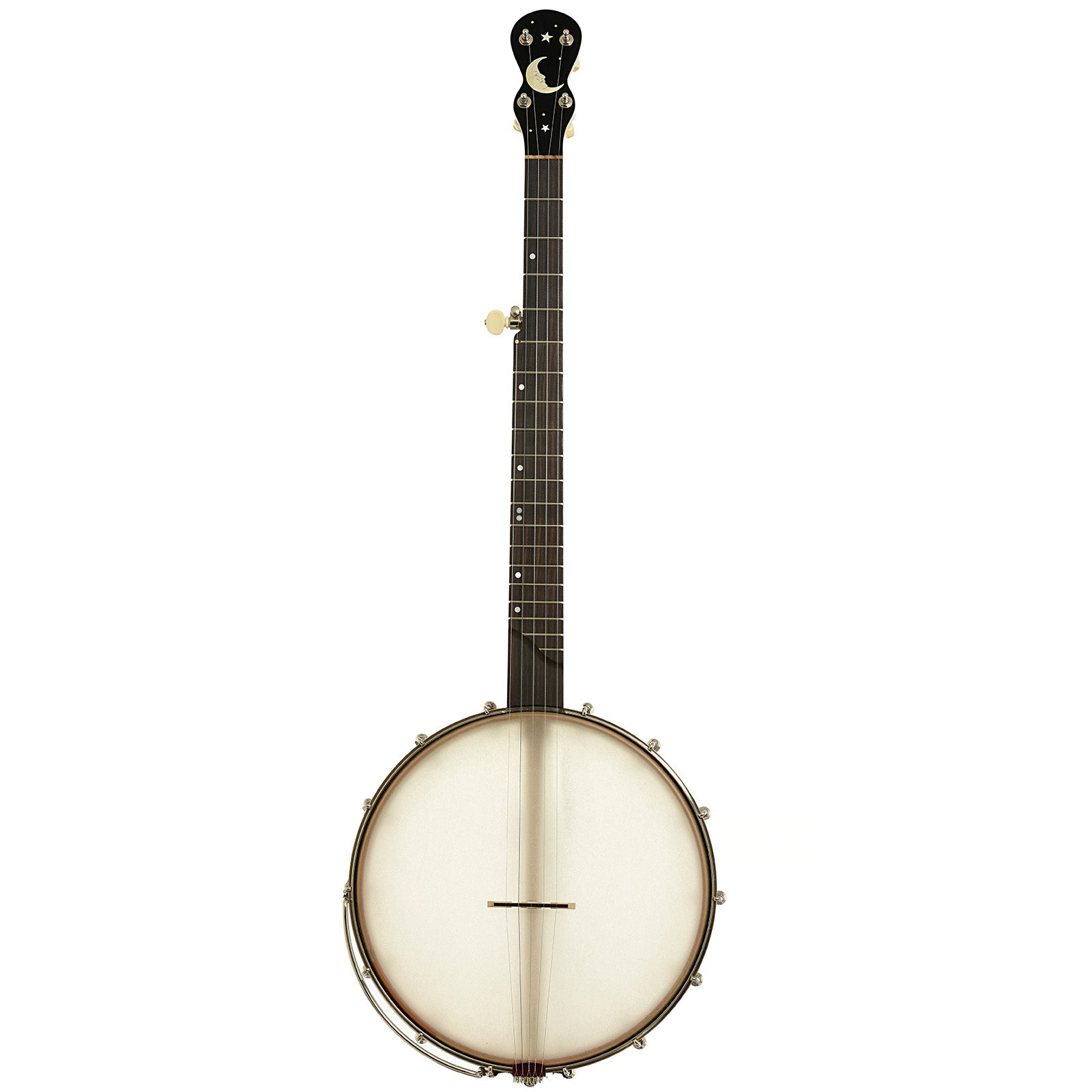 Full front ofChuck Lee Ovilla 12" Open Back Banjo 