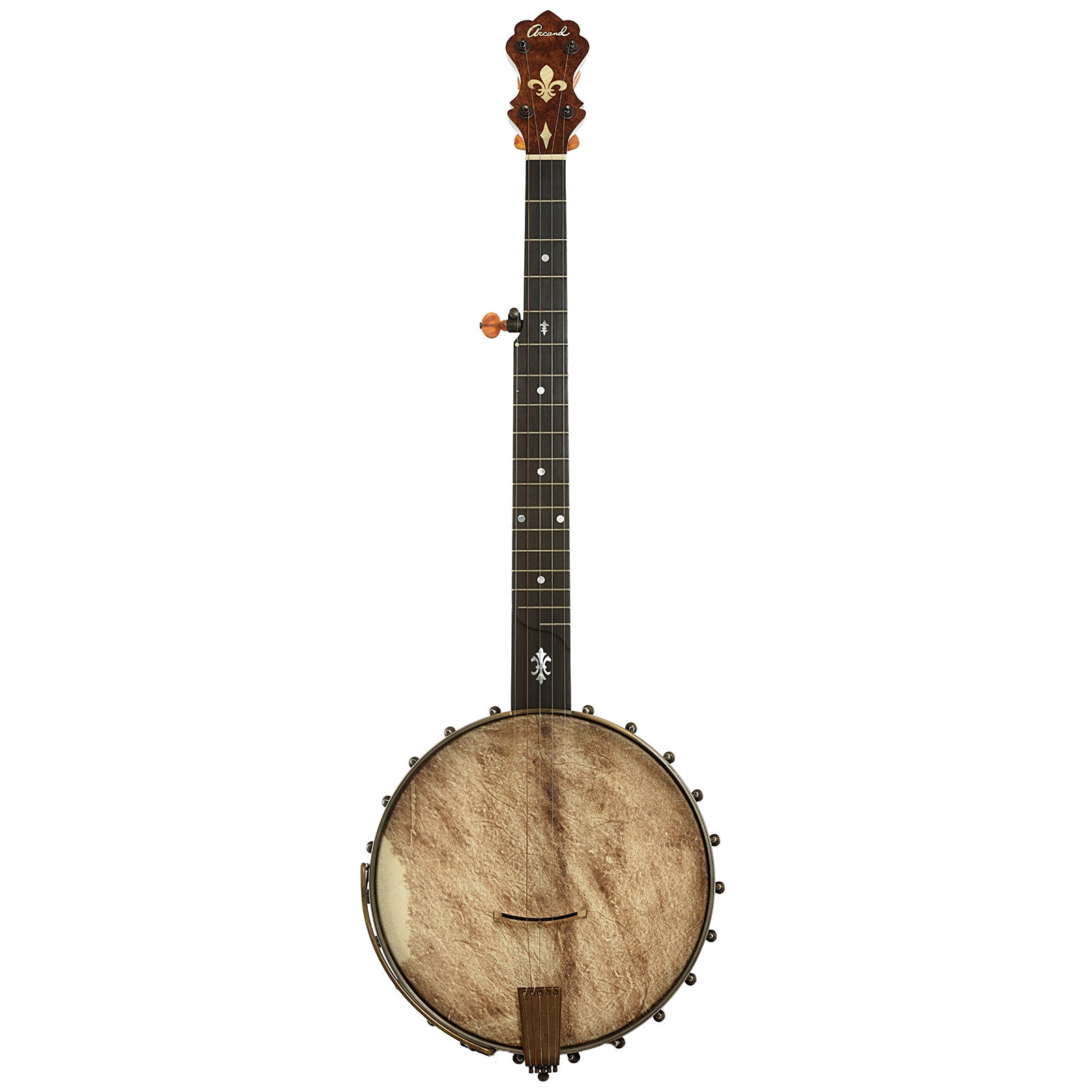Full front of Arcand Black Cherry Open Back Banjo
