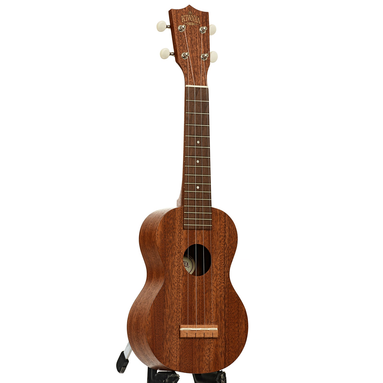 Full front and side of Kiwaya Eco Series KS-1G Soprano Ukulele 