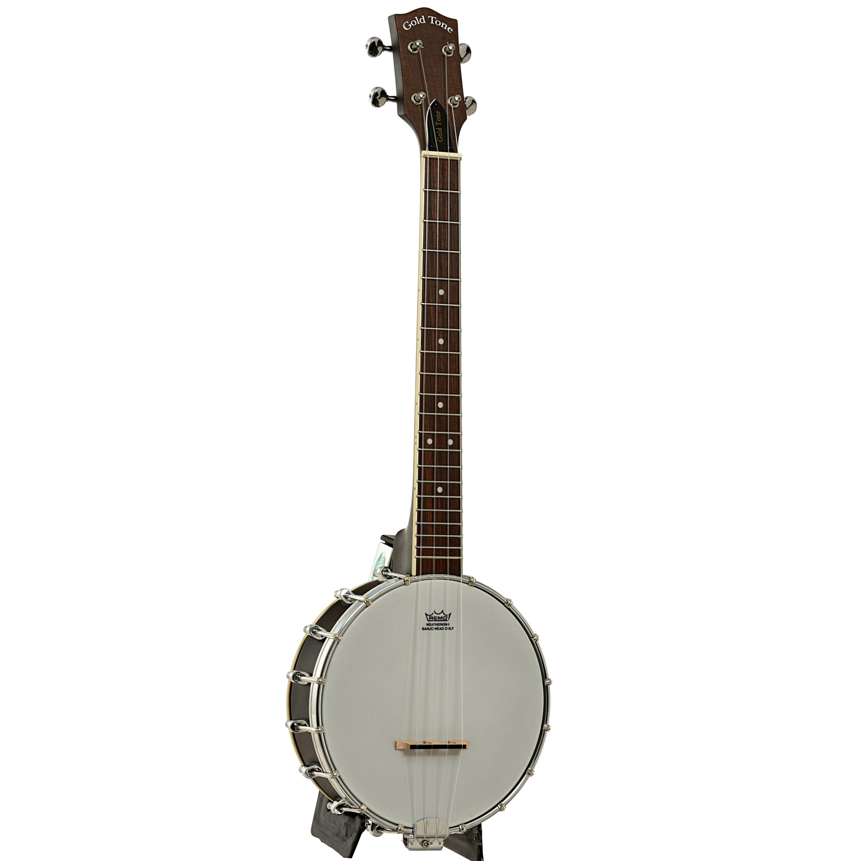 Full front and side of Gold Tone BUB Baritone Banjo Ukulele