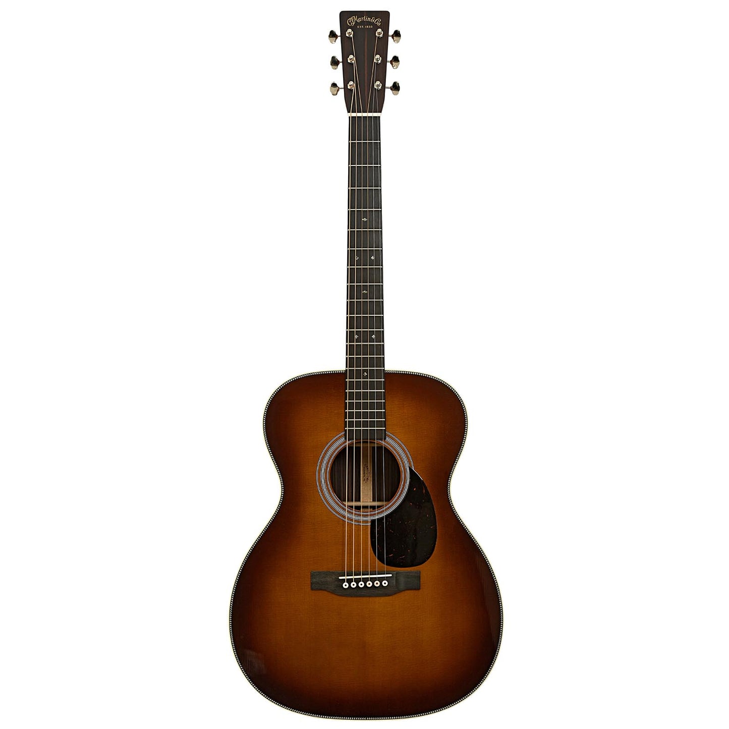 Full front of Martin OM-28 Ambertone Acoustic Guitar