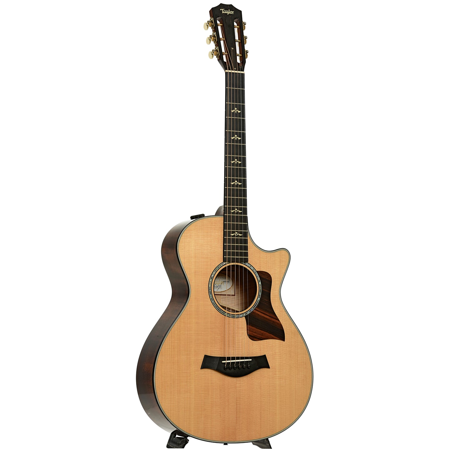 Full front and side of Taylor 612ce 12-Fret Acoustic-Electric Guitar22