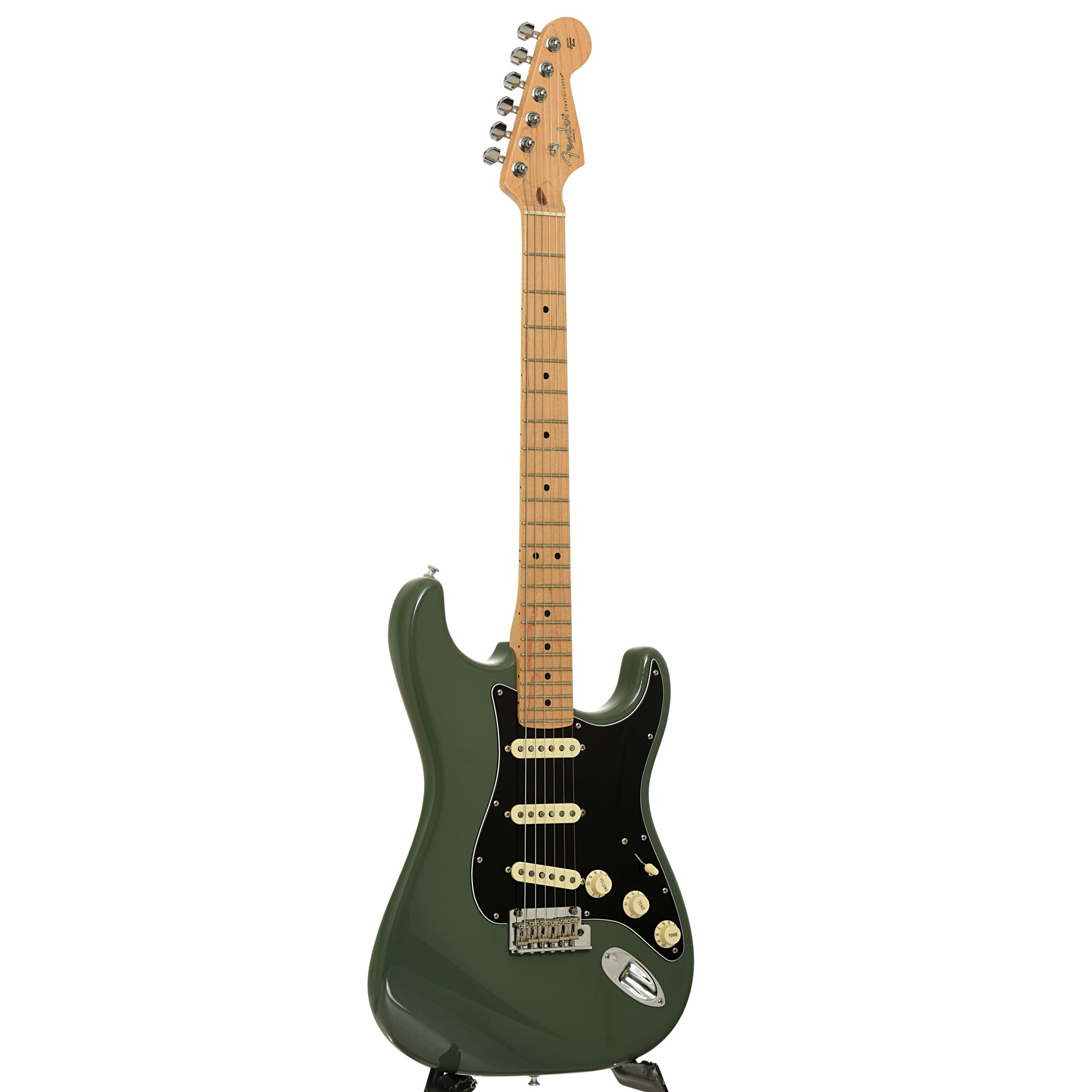 Full front and side of Fender American Professional Stratocaster Electric Guitar