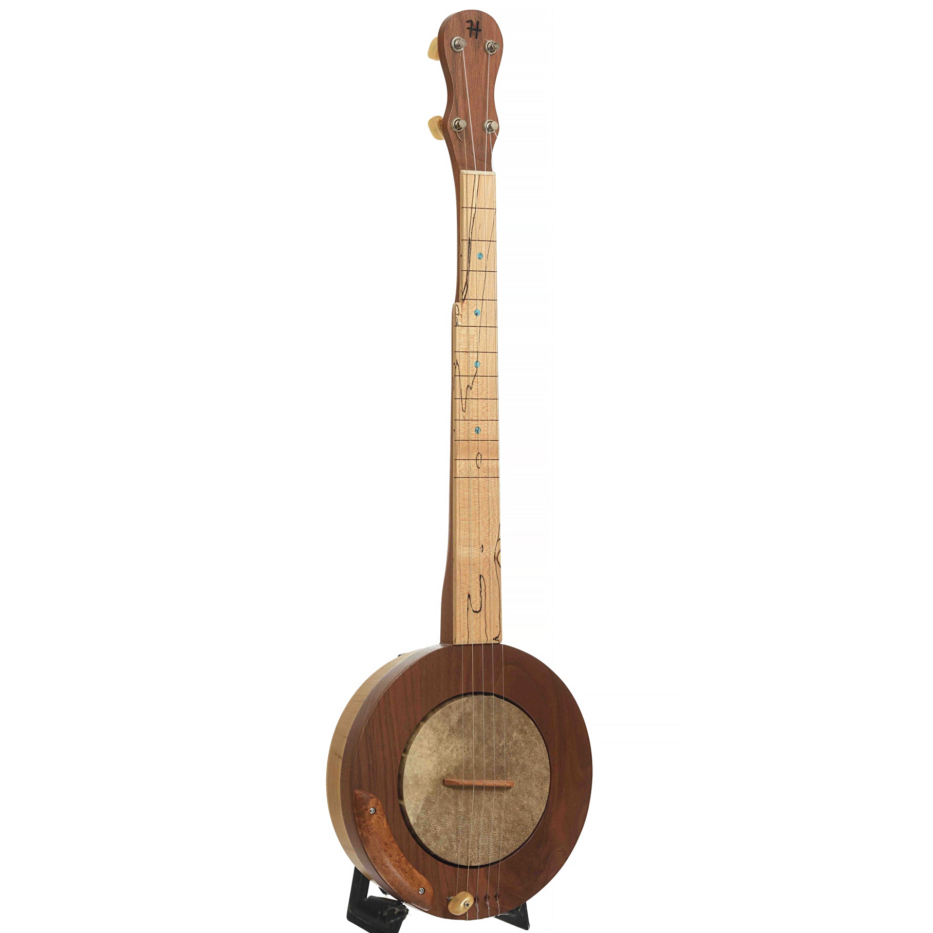 Full front and side of Blue Star Mountain Banjo