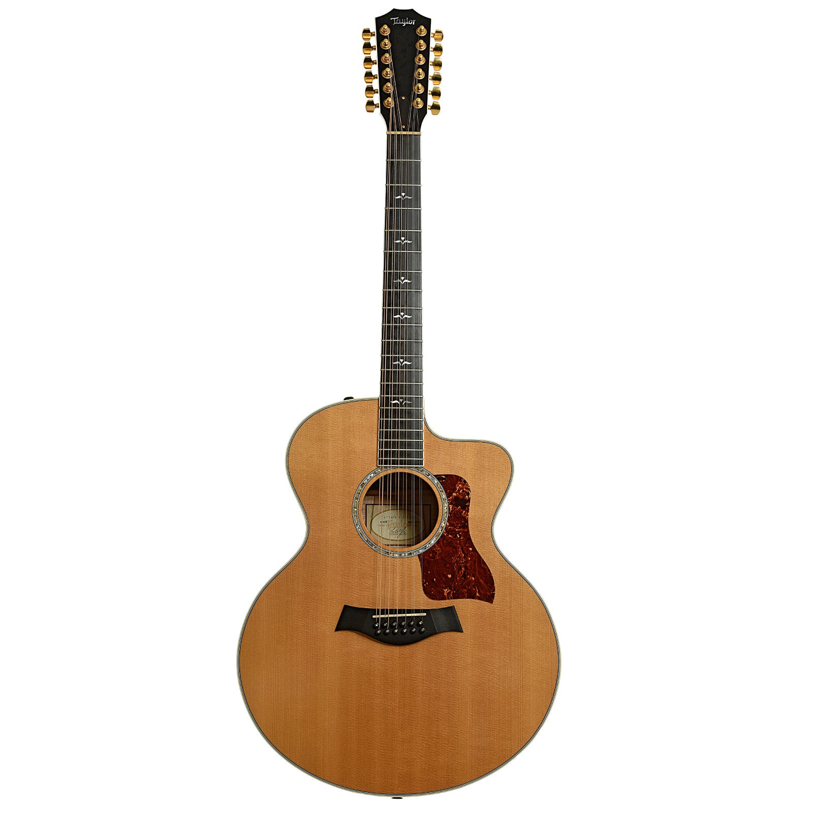 Full front of Taylor 655-CE 12-String Acoustic-Electric Guitar