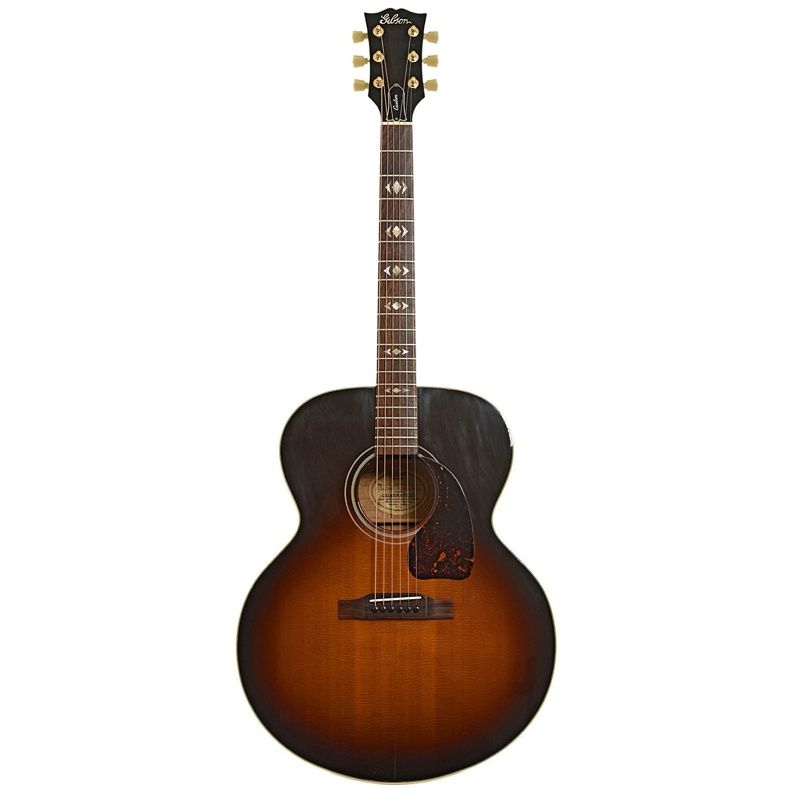 Full front of Gibson J-100 Custom Acoustic Guitar