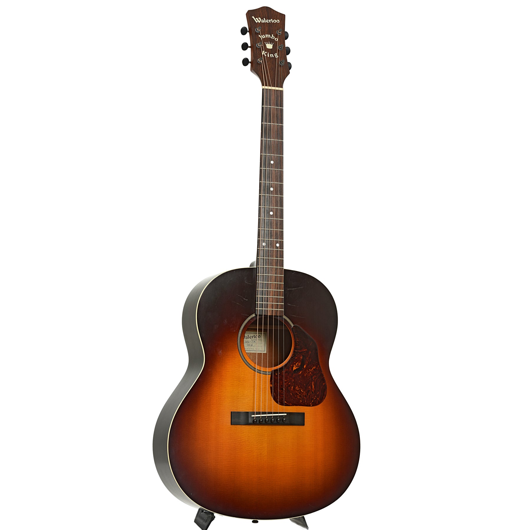 Full front and side of Waterloo WL-JK Acoustic Guitar 