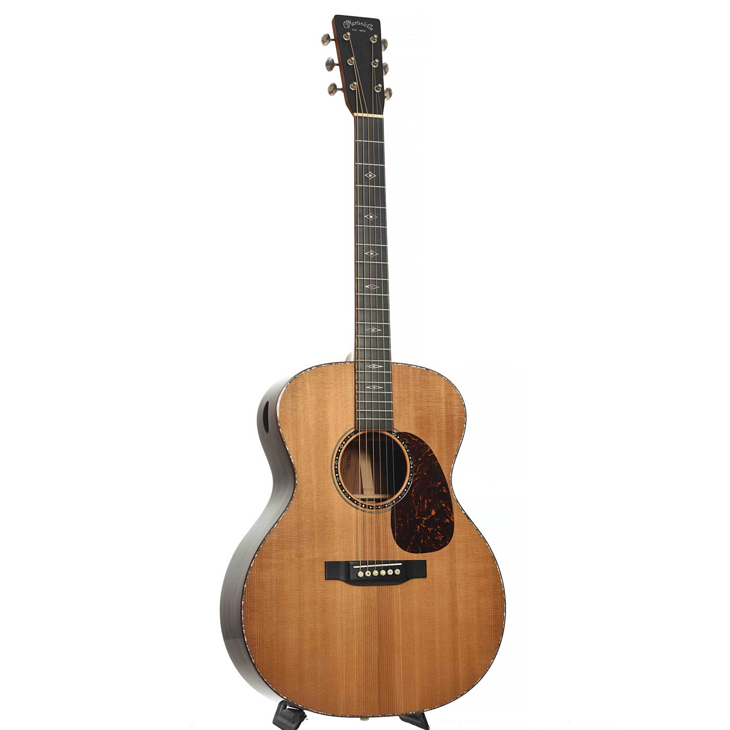 Full front and side of Martin Custom Shop CS-GP-14 Guatemalan Rosewood