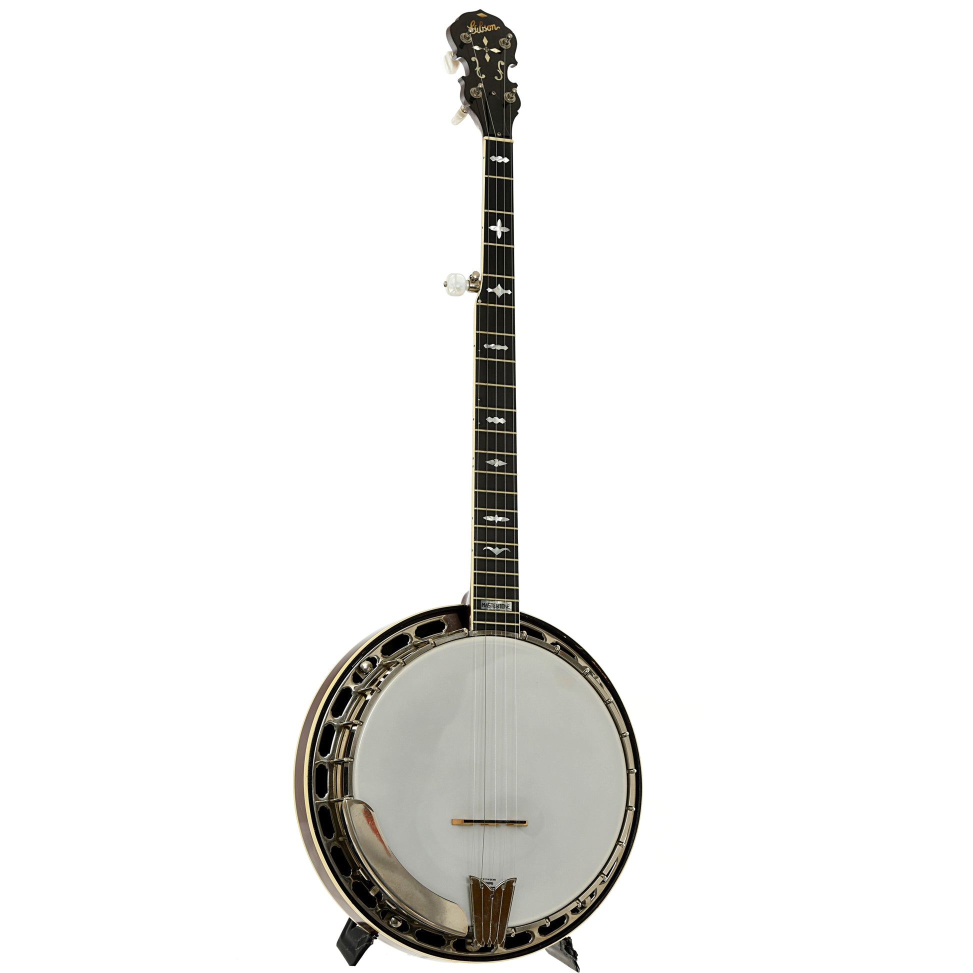 Full front and side of Gibson RB-250 Resonator Banjo
