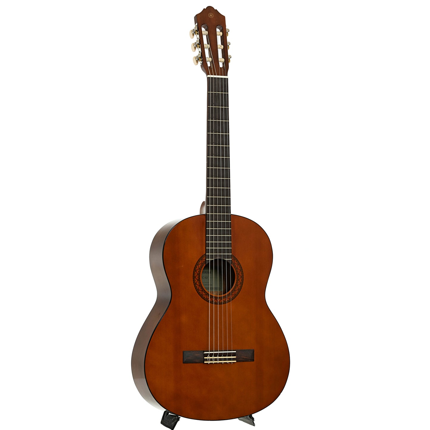 Full front and side of Yamaha C-40 Classical Guitar