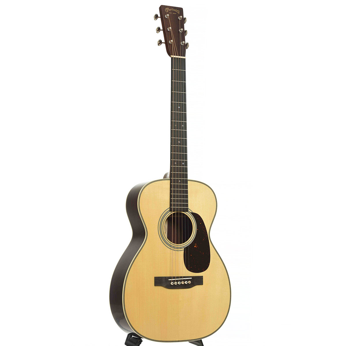 Full Front of Martin Custom Shop 0-28 Acoustic Guitar & Case