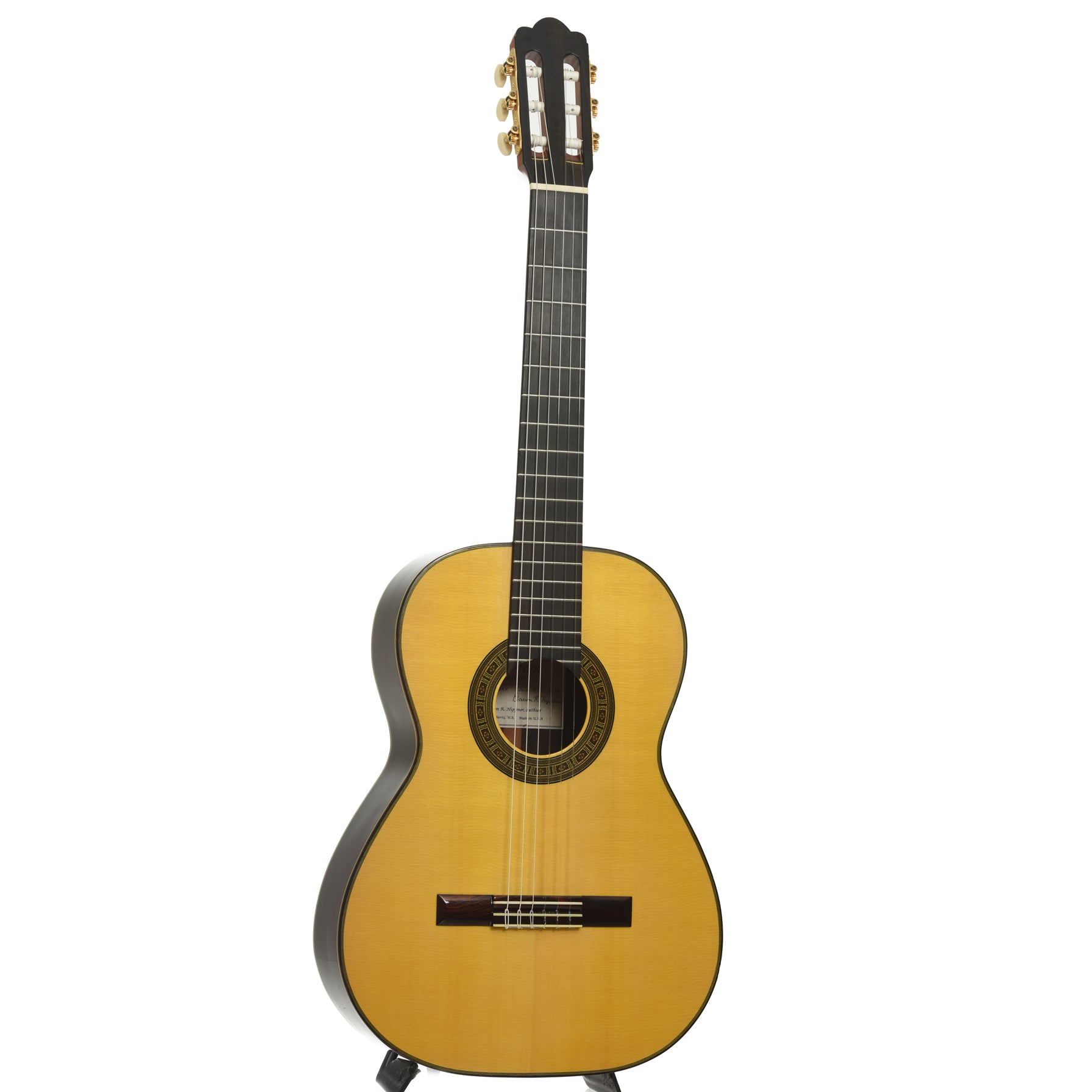 Full front and side of Hippner Hauser Model Classical Guitar