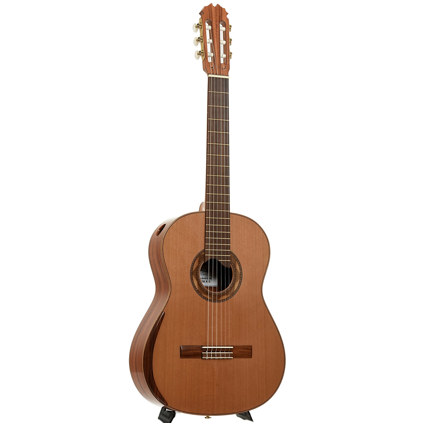 Full front and side of SF Allen Classical Guitar 