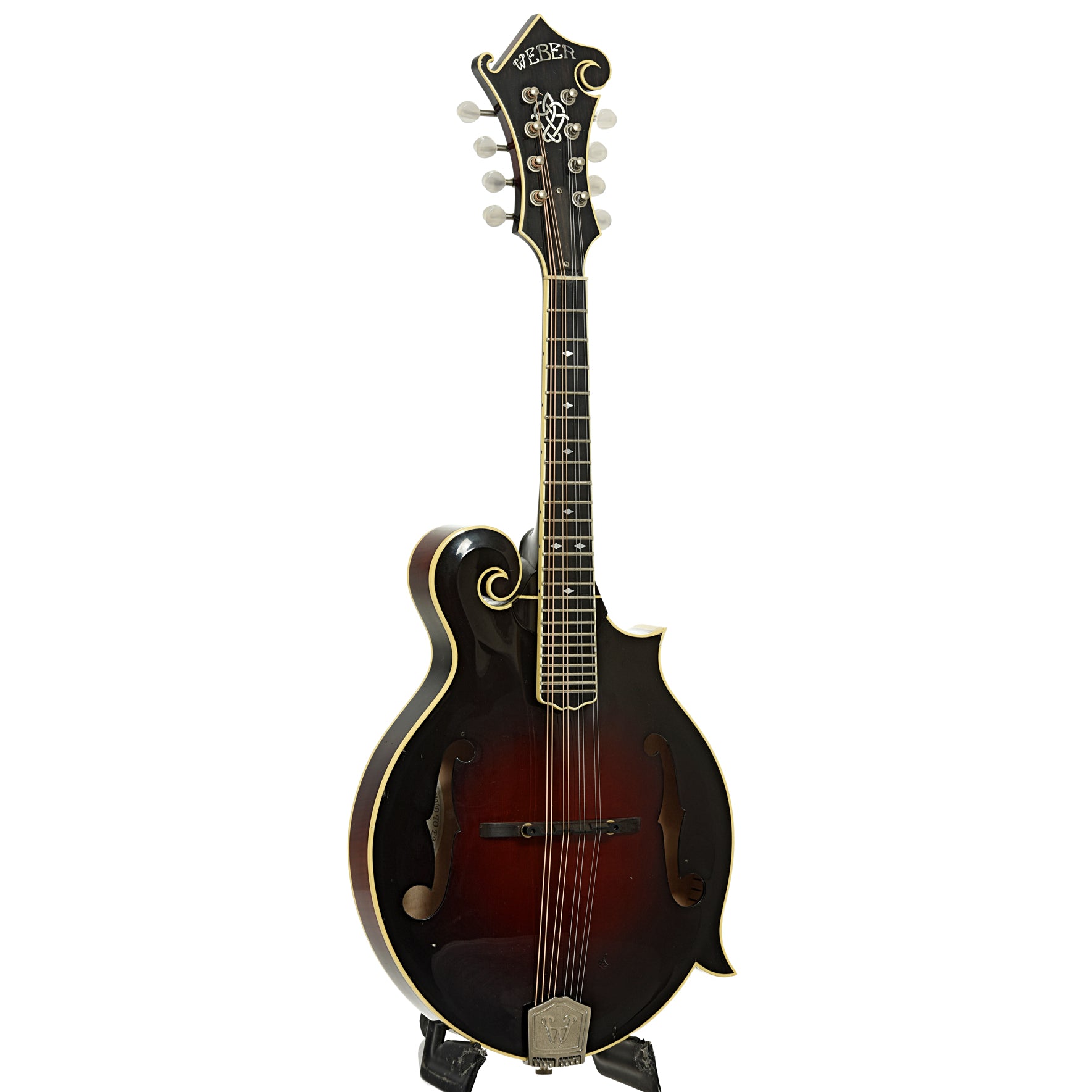 Full front and side of Weber Yellowstone Model F-Style Mandolin