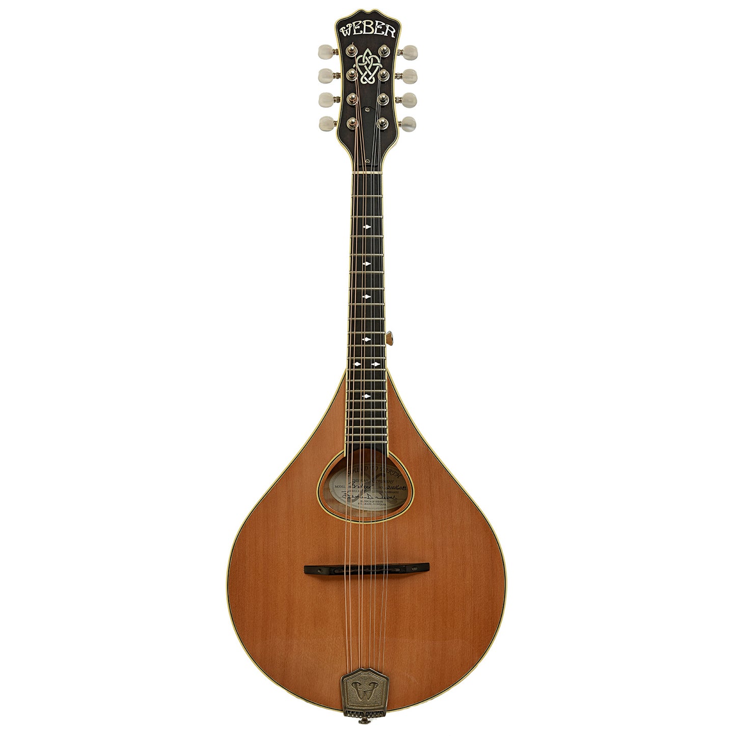 Full front of Weber Bridger A-Style Mandolin 