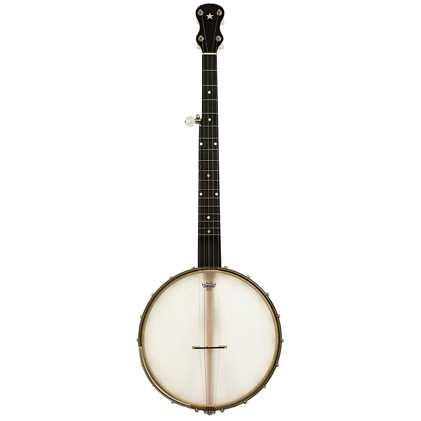 Full front of Mike Ramsey Custom Maple Special Open Back Banjo