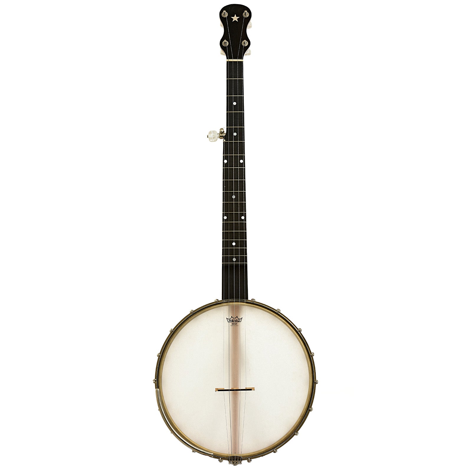 Full front of Mike Ramsey Custom Maple Special Open Back Banjo