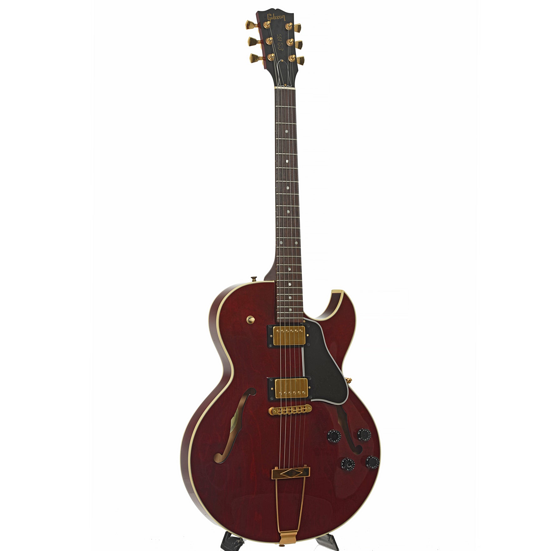 Full front and side of Gibson ES-135 Hollowbody Electric Guitar